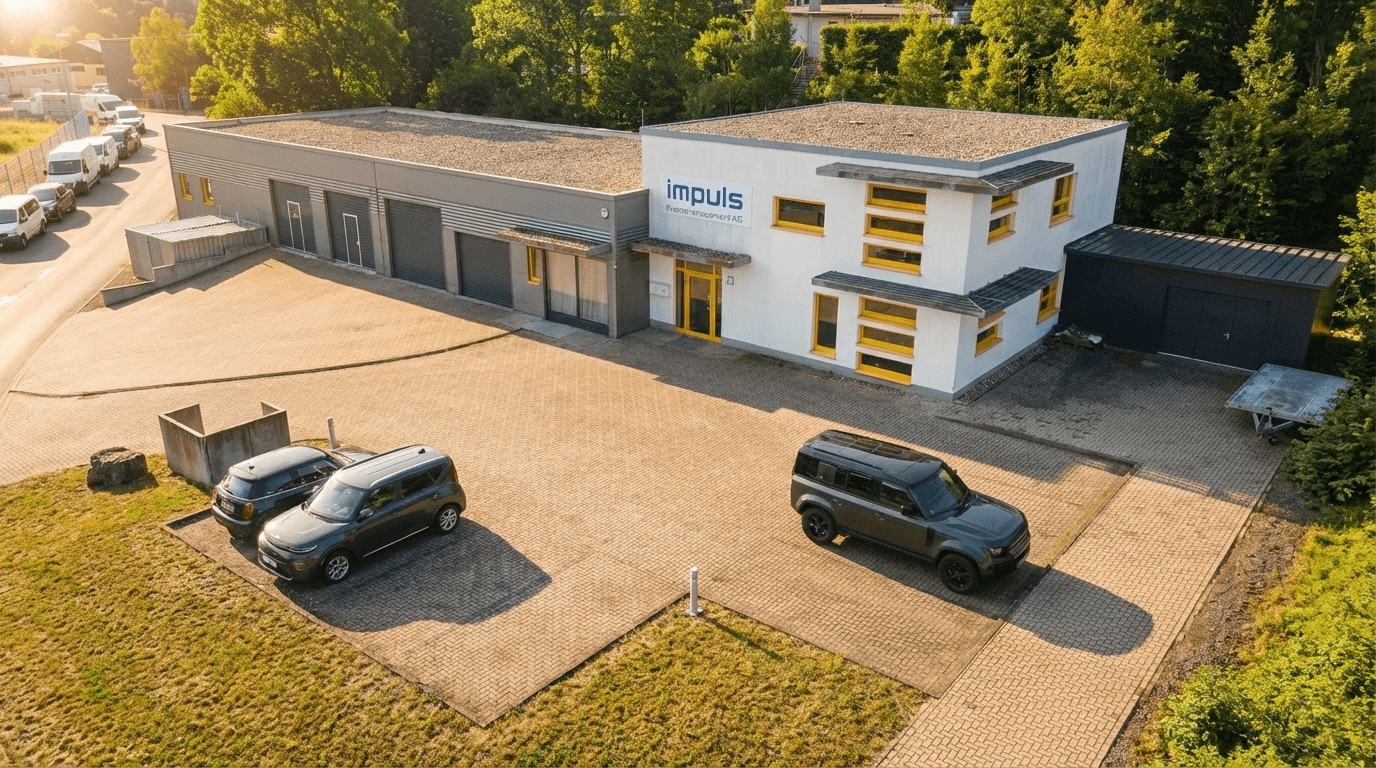 Freistehende Gewerbehalle mit Büro