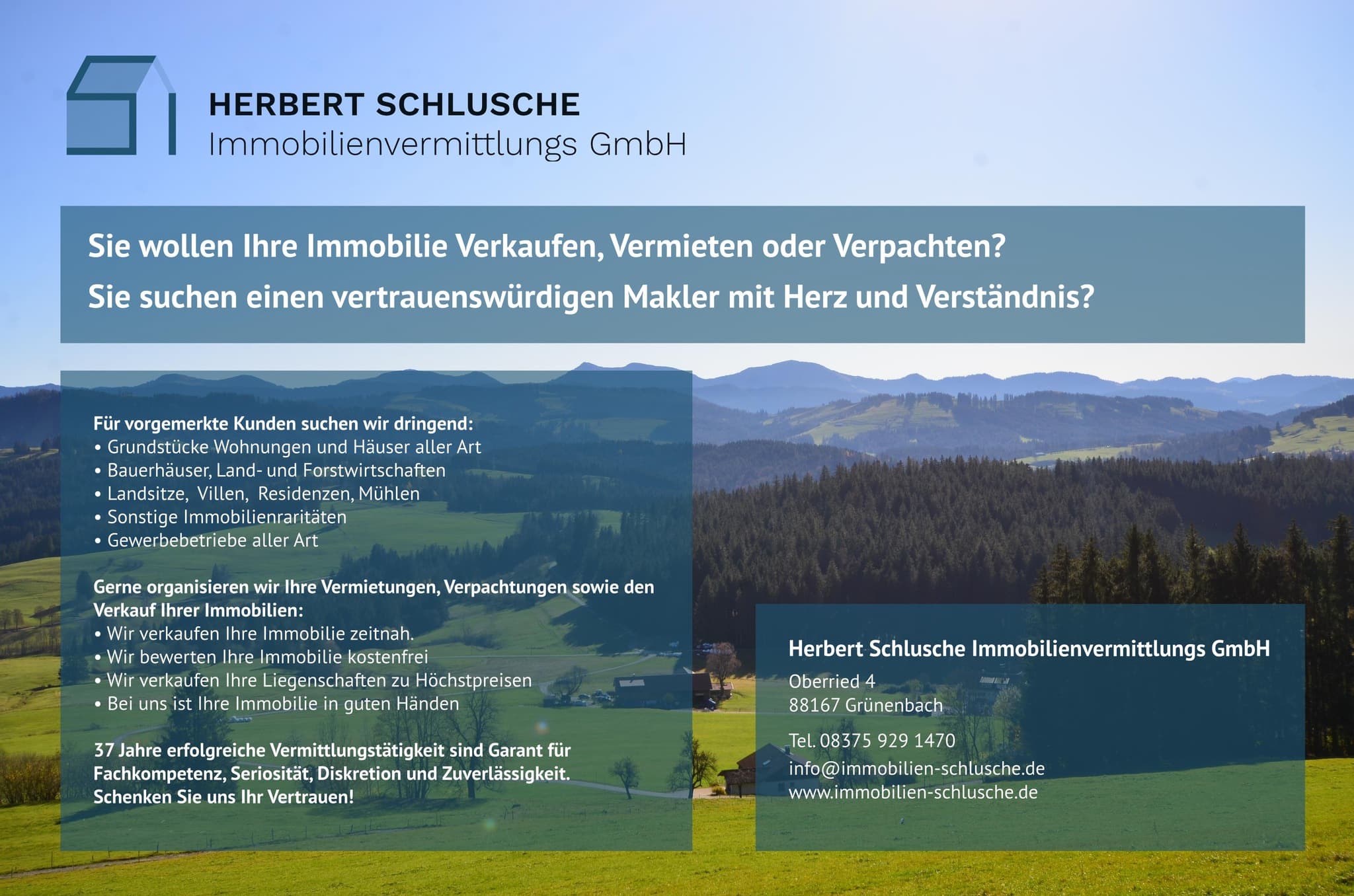 Sie wollen Ihre Immobilie verkaufen vermieten verpachten? Suchen vertrauenswürdigen Makler mit Herz?