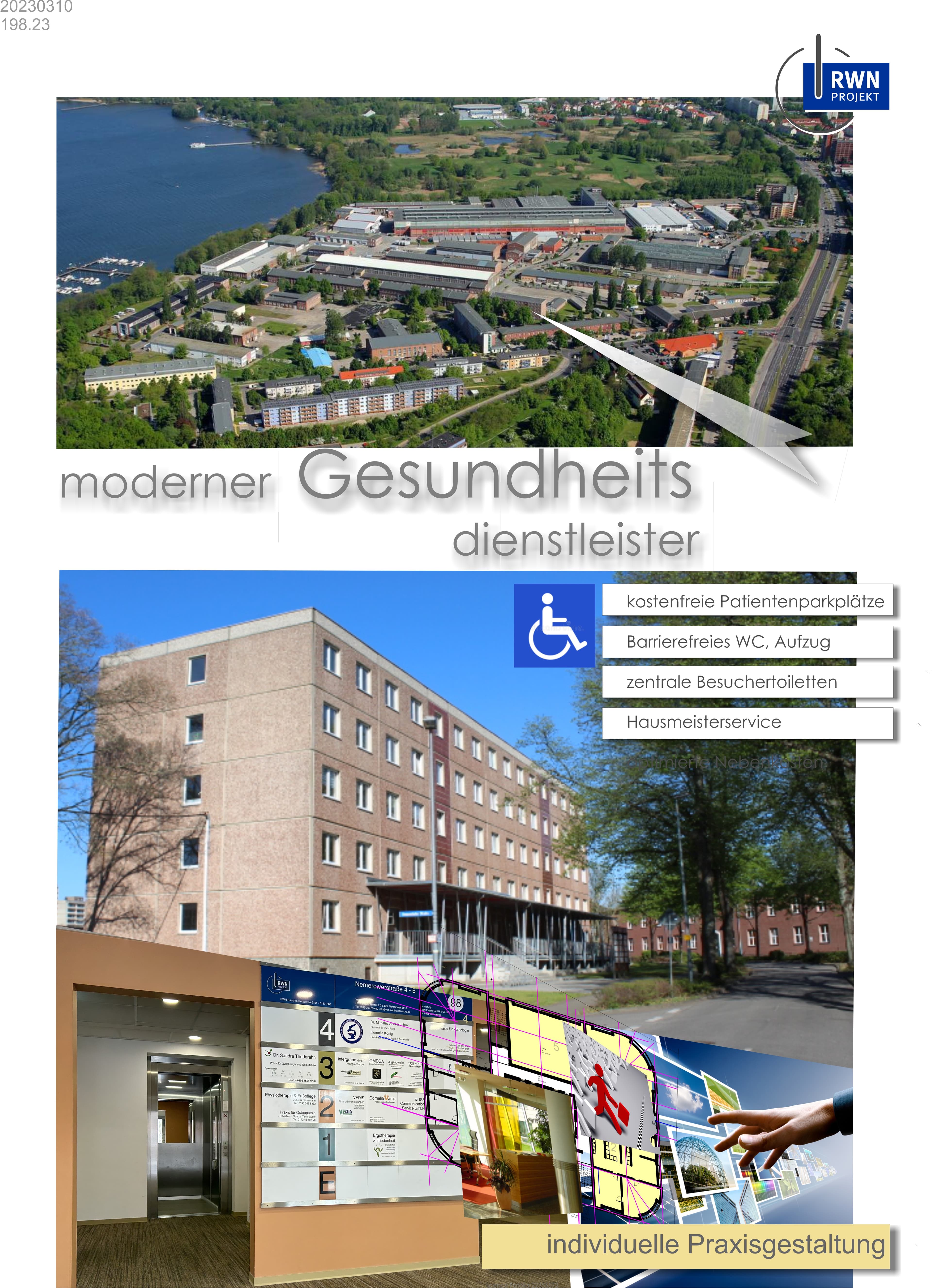 Büro-, Praxisräume in einem Versorgungszentrum