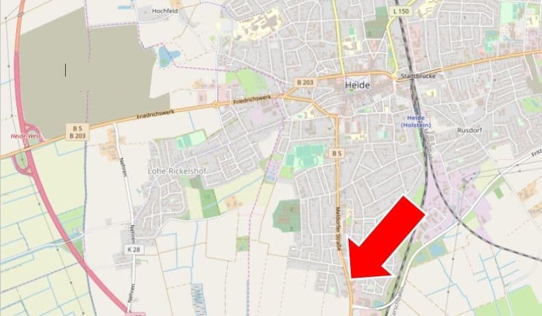 Voll erschlossenes Grundstück mit Baugenehmigung in verkehrsgünstiger Lage in der Kreisstadt Heide
