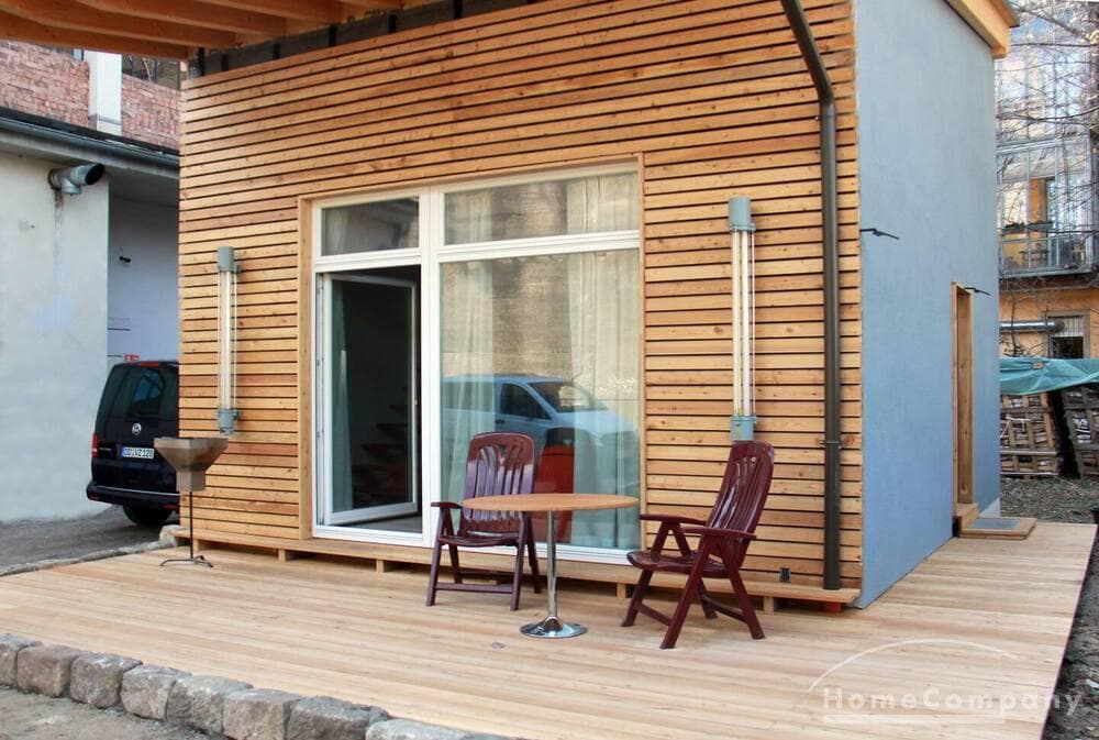 26764 HomeCompany Dresden Möbliert/Furnished Tiny House mit Terrasse in Dresden-Neustadt max. 3 Personen
