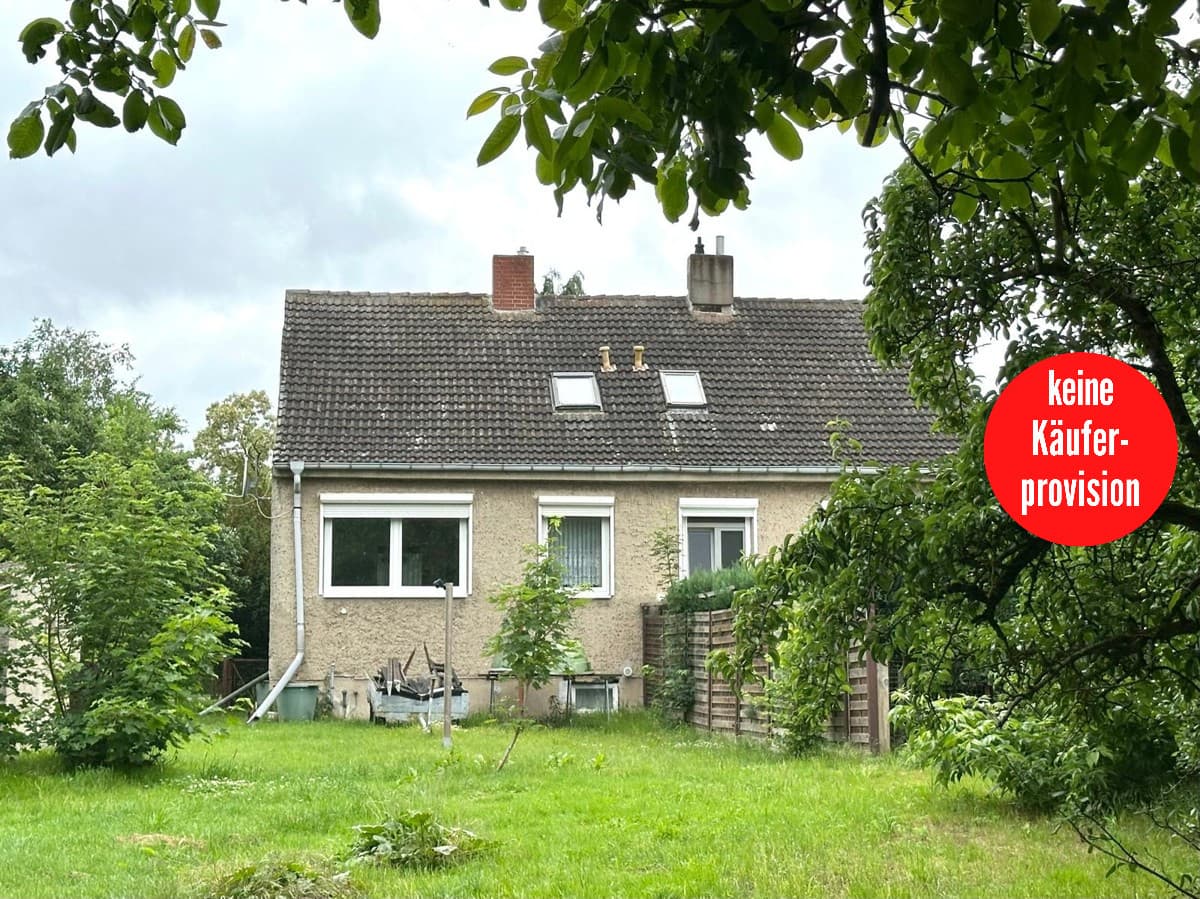HORN IMMOBILIEN ++ Gellendin bei Anklam, kleine Doppelhaushälfte für fleißige Hände, ruhige Lage