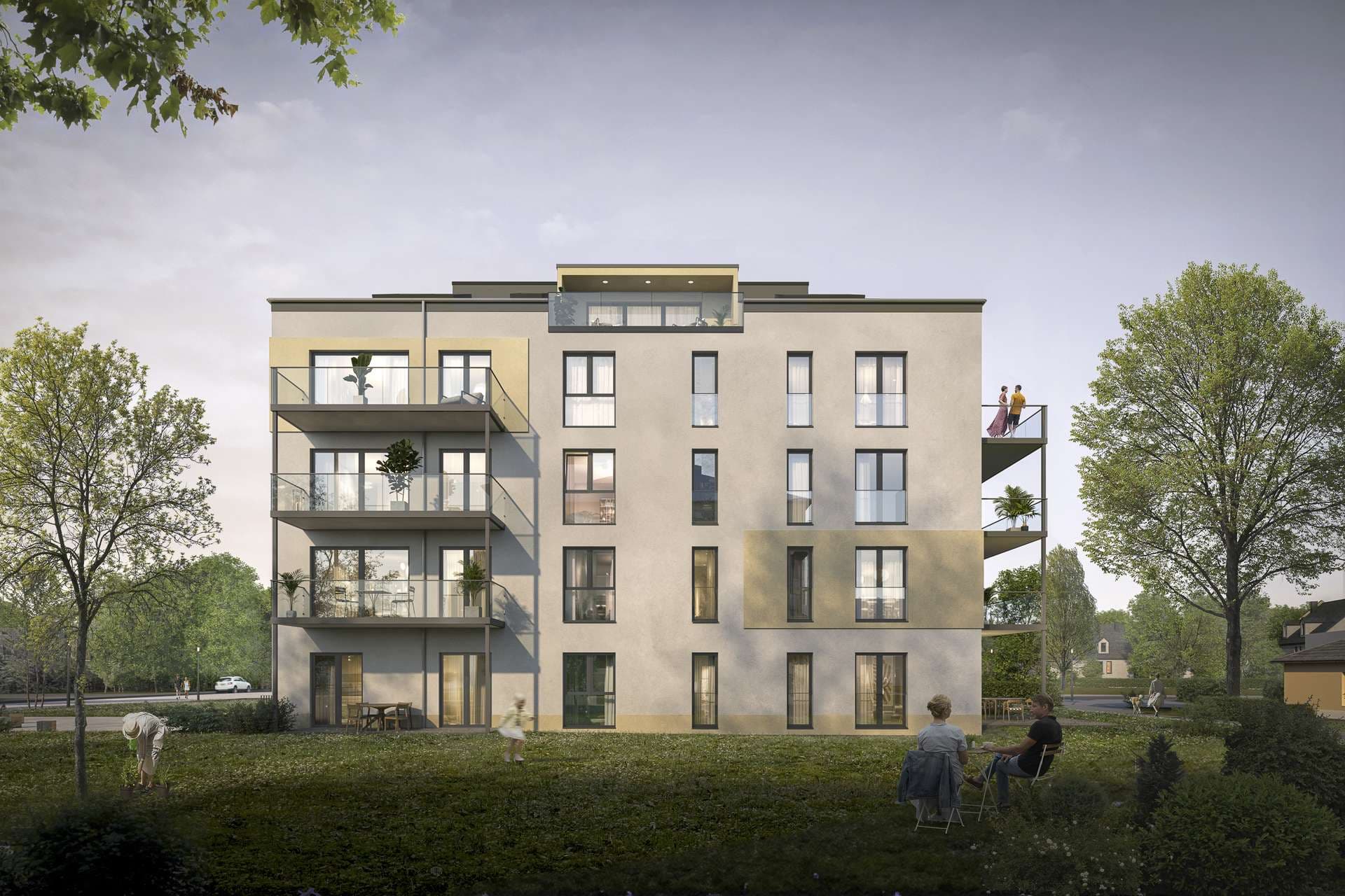 Einmalige Chance: Eigener 187 m² Garten mit 4 Zi-Whg. und zwei Terrassen nahe des Kulkwitzer Sees