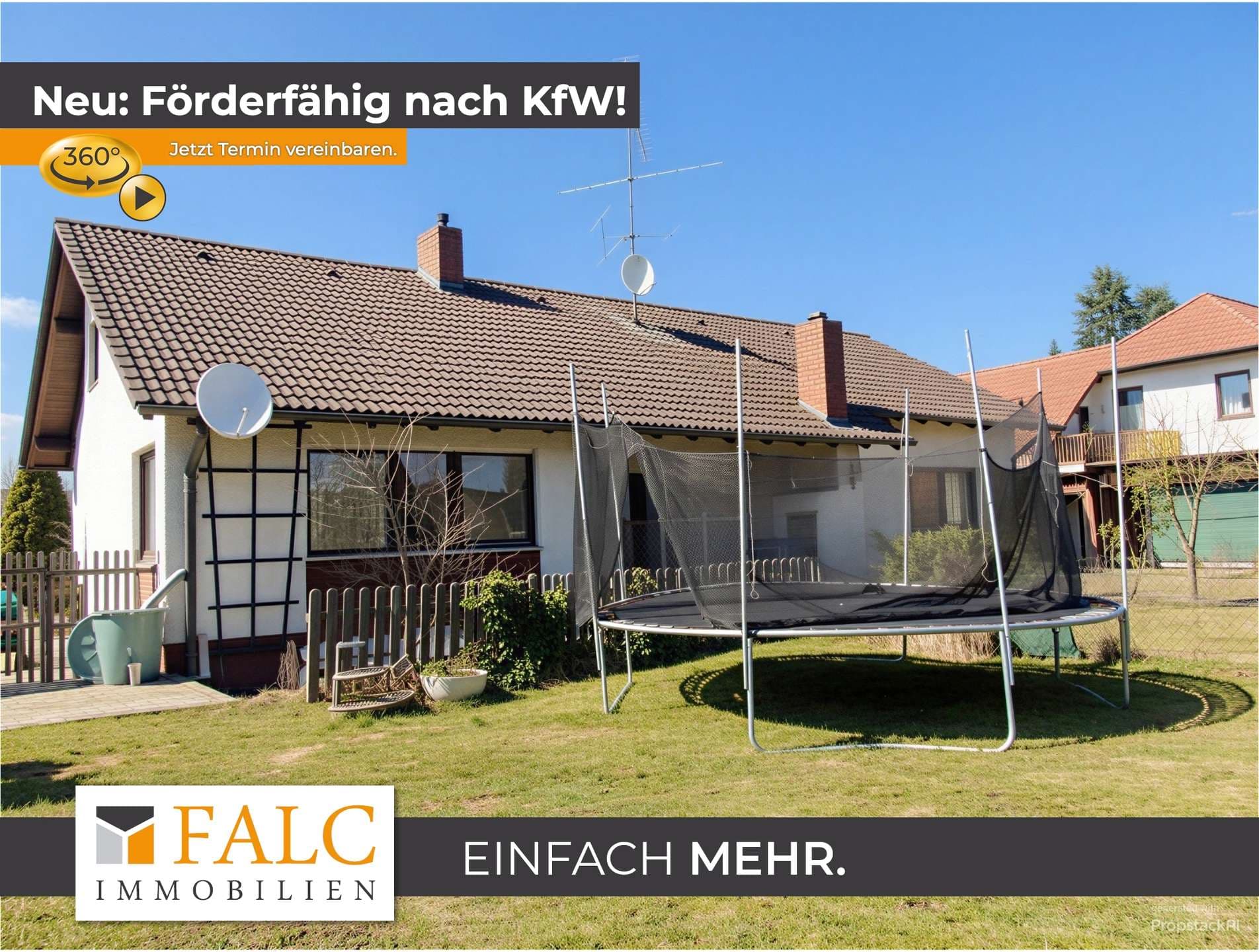 Einfach Mehr: Bungalow mit ELW. Garage, Süd-Loggia-Terrasse. Wohnreserve. Ruhige Wohnlage. Frei.