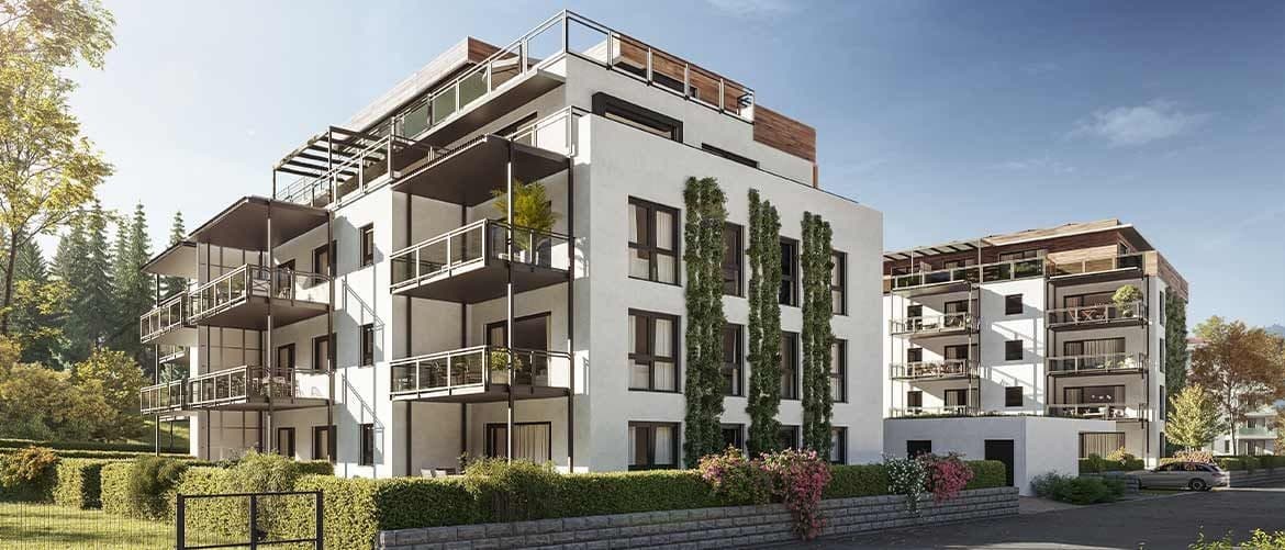 4-Zimmer-Neubau-Erdgeschosswohnung mit Privatgarten und Tiefgarage in zentrumsnaher Lage von Füssen!