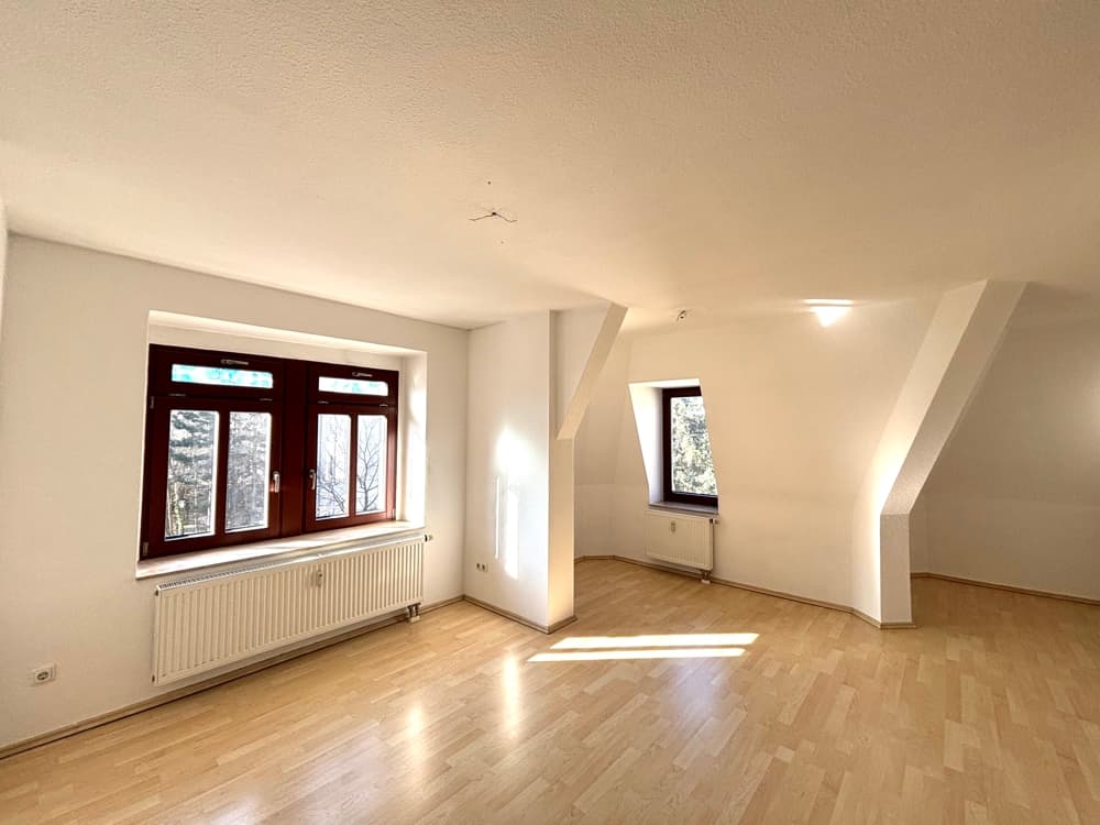 Bezugsfreie Wohnung im Dachgeschoss über 2 Etagen in begehrter Lage von Dresden-Striesen