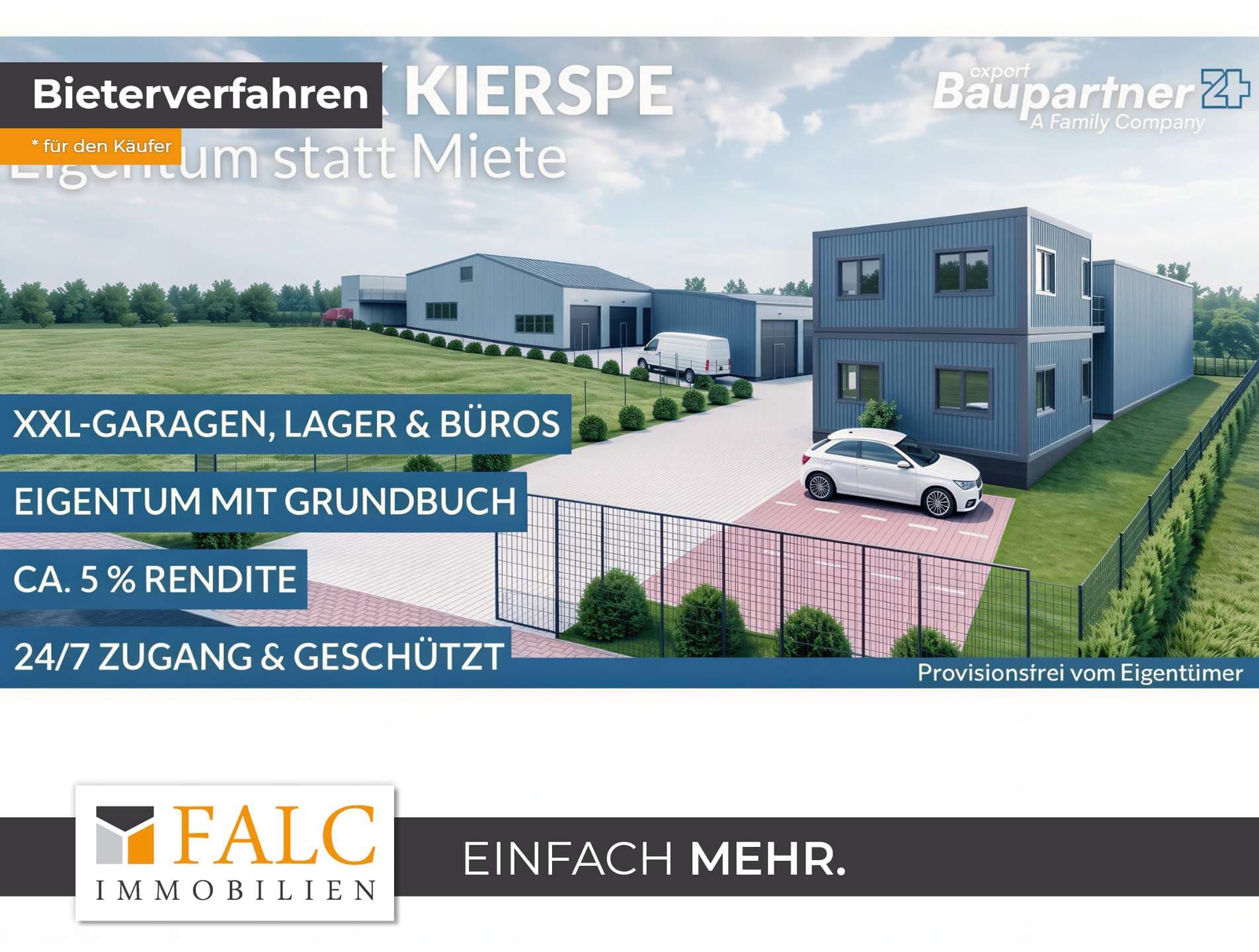 Werkpark Kierspe, XXL-Garagen, Lager & Büros