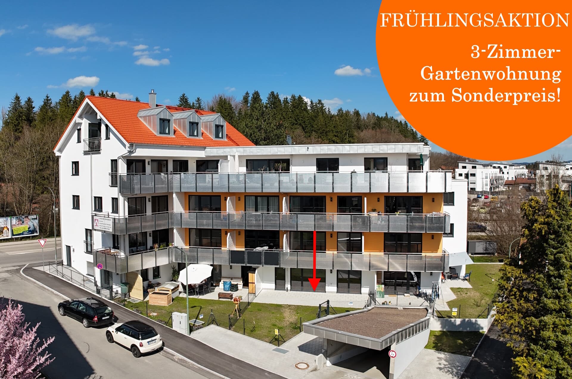 FRÜHLINGSAKTION! Sonnige 3-Zimmer-Gartenwohnung