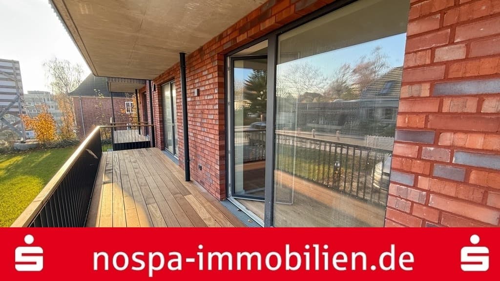 Wohnen, wo andere Urlaub machen: Moderne 2-Zimmer-Erdgeschosswohnung mit Balkon in Glücksburg