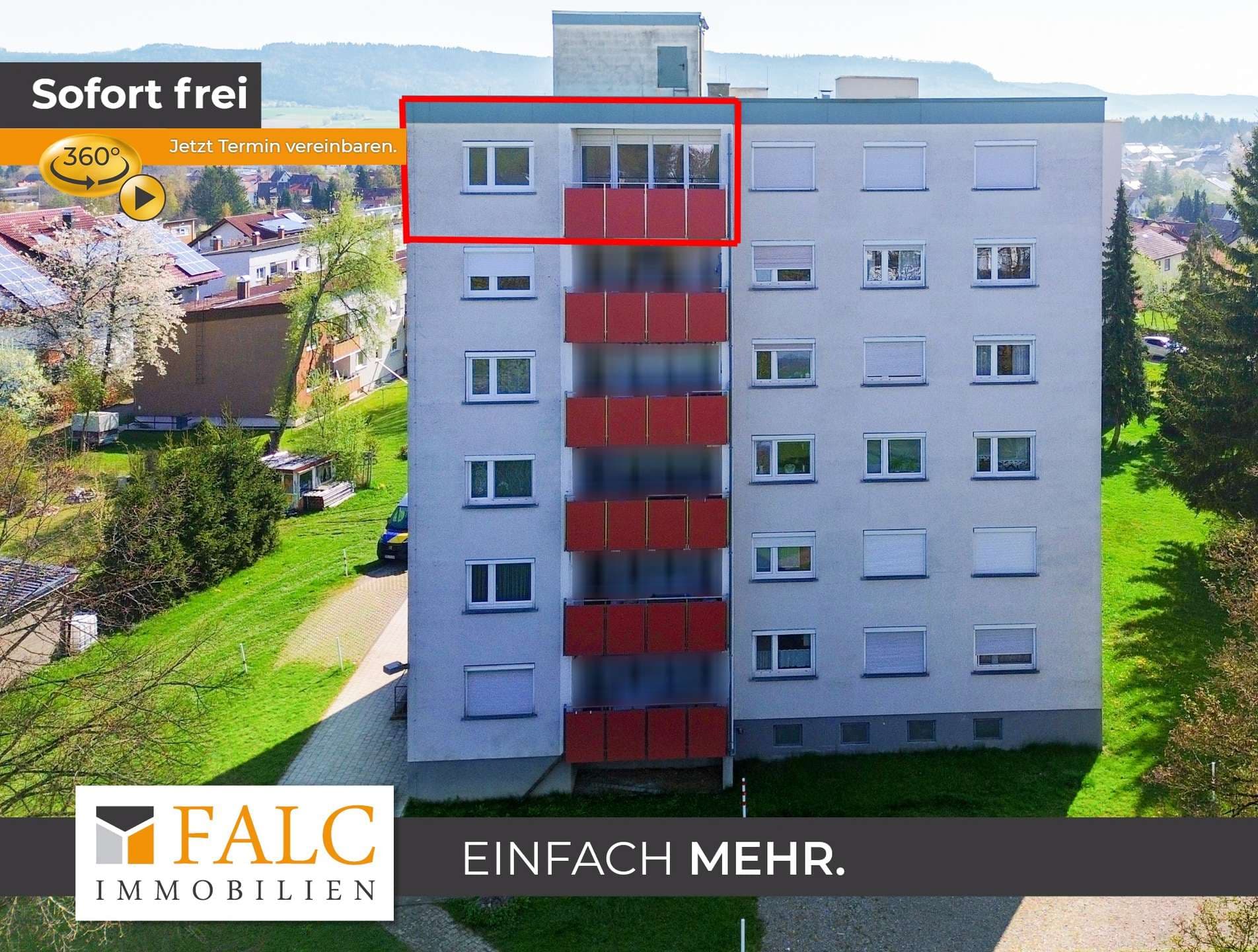 Sofort bezugsfreie 2-Zimmer-Wohnung mit Balkon und Aufzug in Aldingen