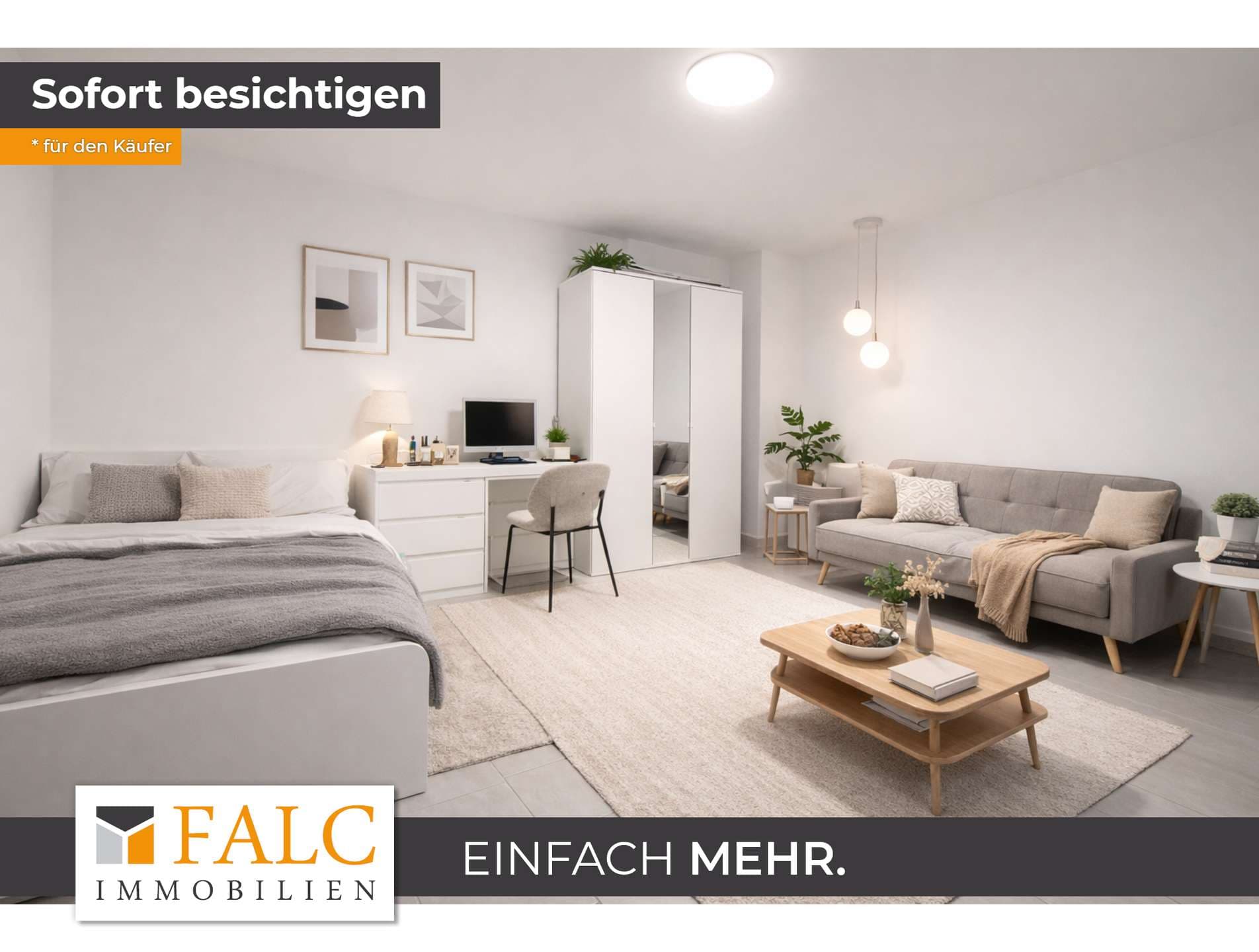 Gepflegte 1-Zimmer-Wohnung mit Balkon – vermietet und ideal für Kapitalanleger