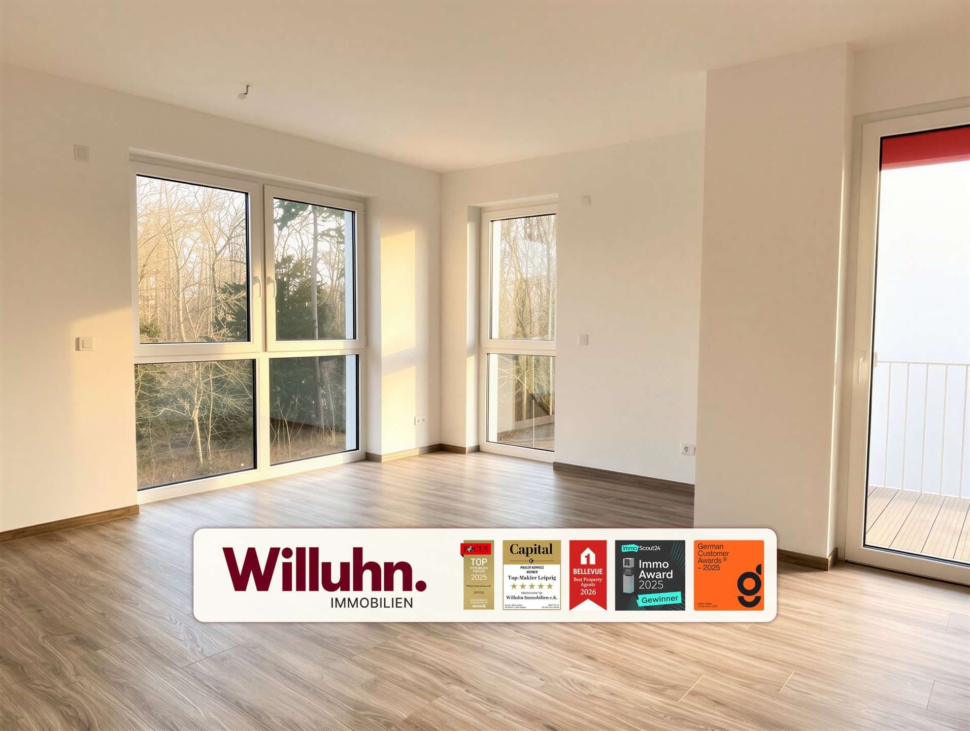 Zwei Balkone | Praktischer Schnitt | Fußbodenheizung | Außenstellplatz | Energieeffizienzklasse A+