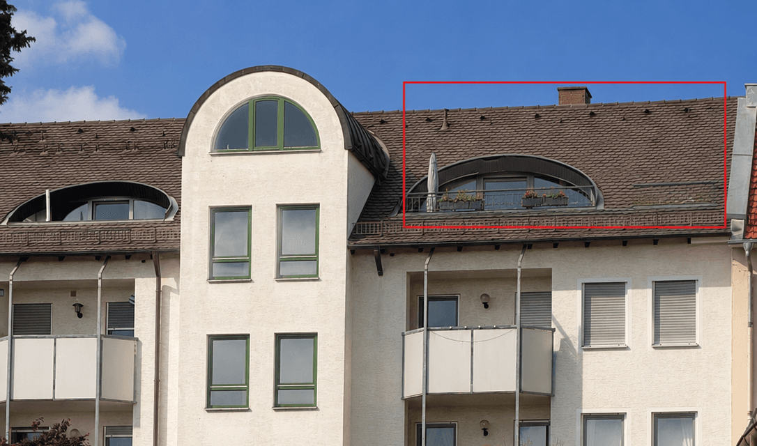 Ansicht Dachloggia