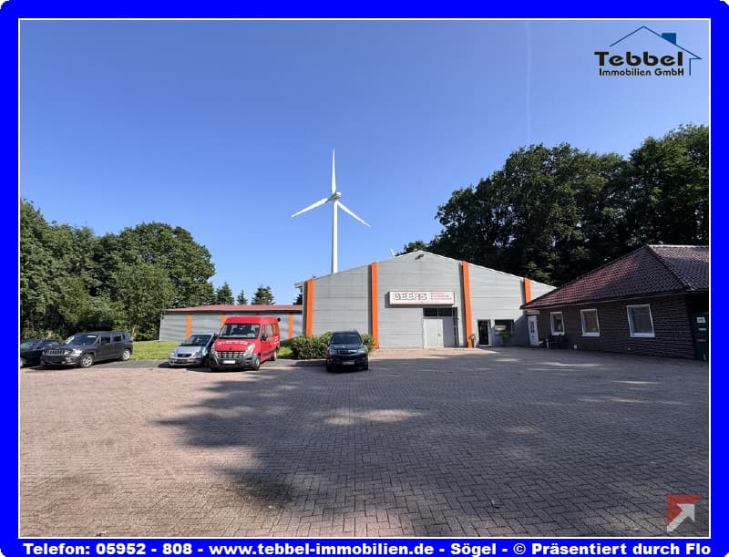 Interessante Gewerbefläche / Halle mit Büro in Hüven zu vermieten
