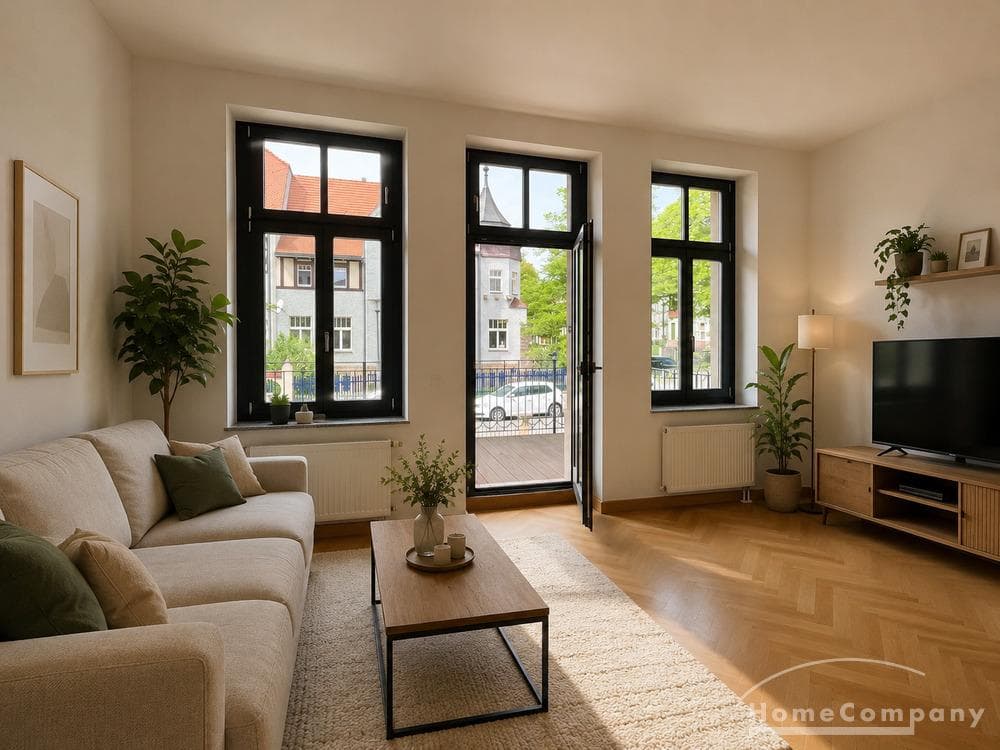28024 HomeCompany Dresden Möbliert/Furnished 2-Zimmer Apartment im Herzen der Radeberger Vorstadt mit 2 Balkonen max. 2 Personen