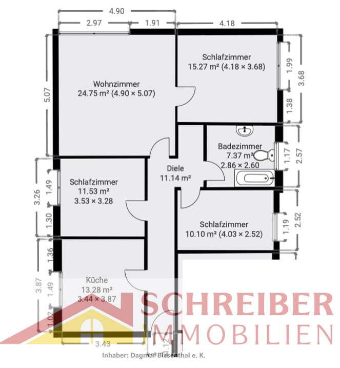 4 ZKB Wohnung in Altenkirchen Honneroth zu vermieten