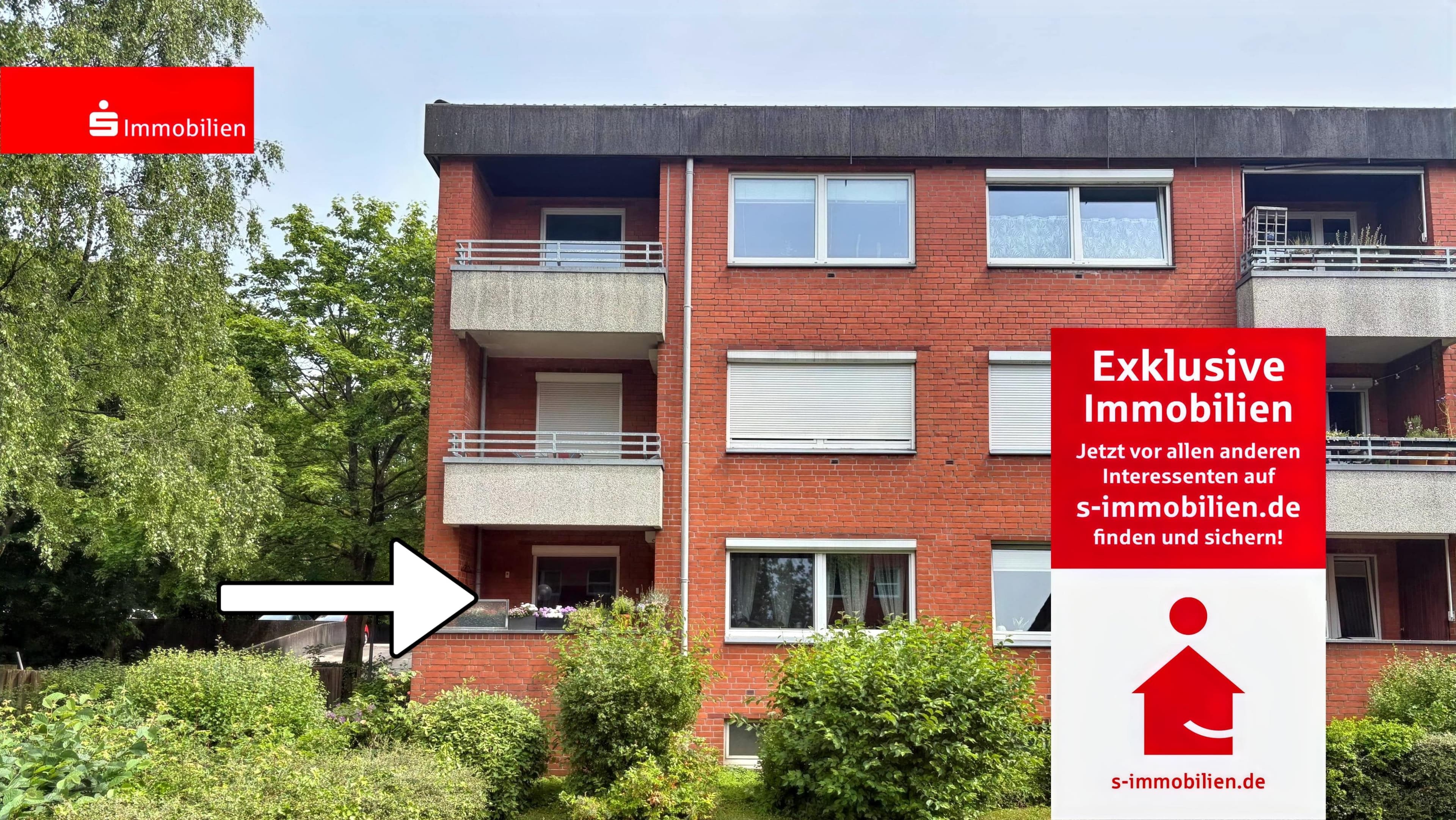 Gepflegte Hochparterrewohnung mit Balkon und Tiefgaragenstellplatz