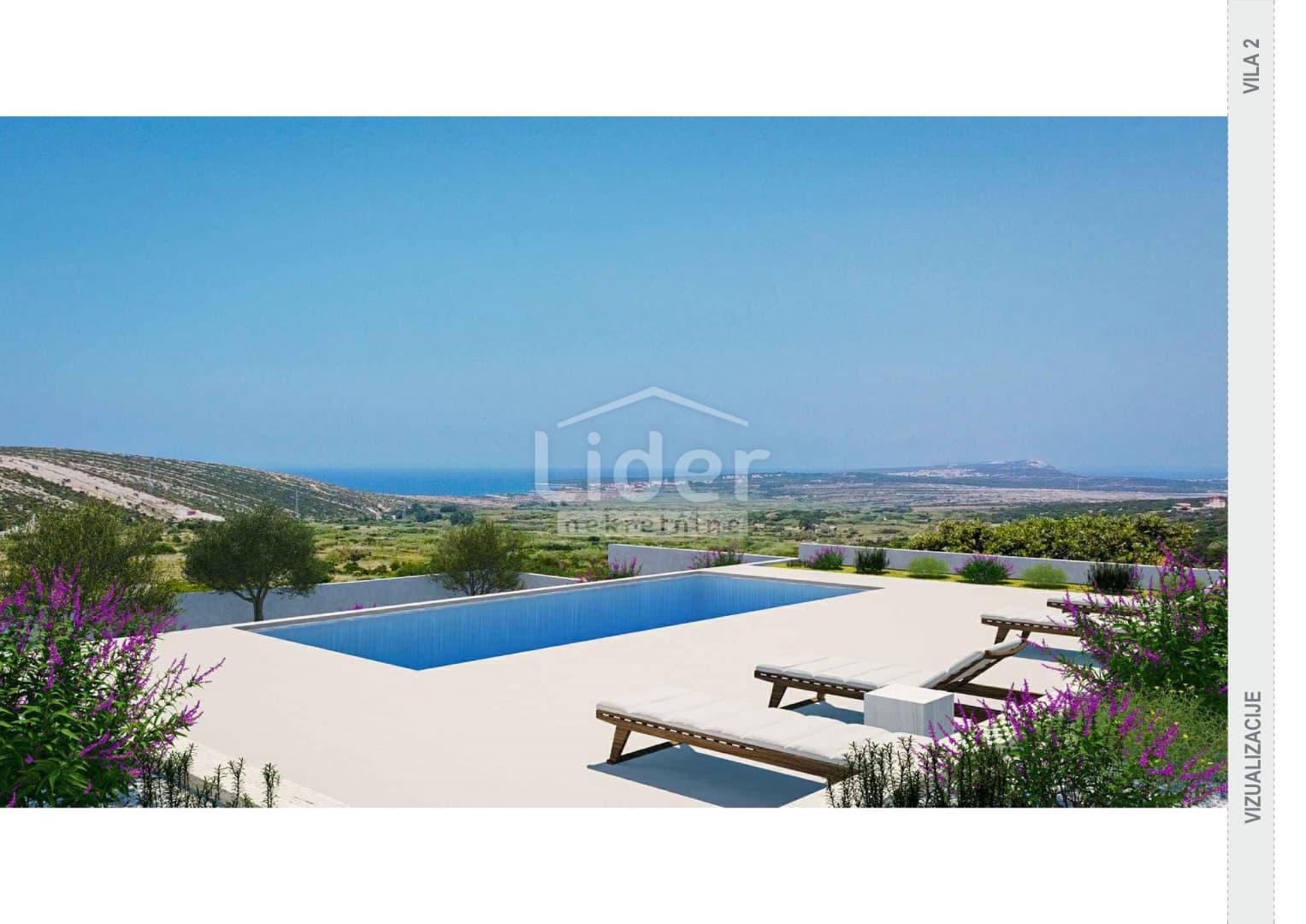 PAG, KOLAN, LUXUSVILLA MIT POOL UND MEERBLICK