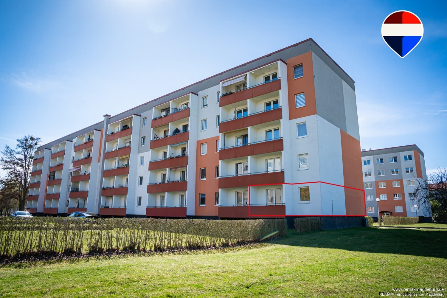 Ideal zum Selbstbezug - 2-Zimmer-Hochparterrewohnung mit Balkon in Magdeburg-Herrenkrug
