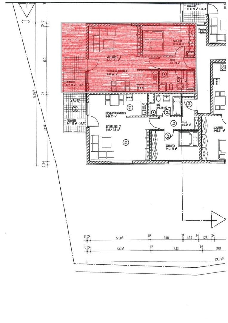 Frisch renovierte 2-Zimmer Wohnung mit Terrasse in Toplage am Galgenberg