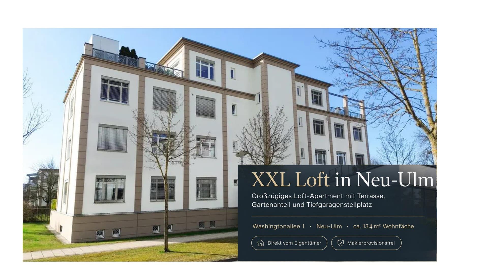 XXL-Loft mit 134 m² Wohnfläche, Terrasse & 170 m² Gemeinschaftsgarten