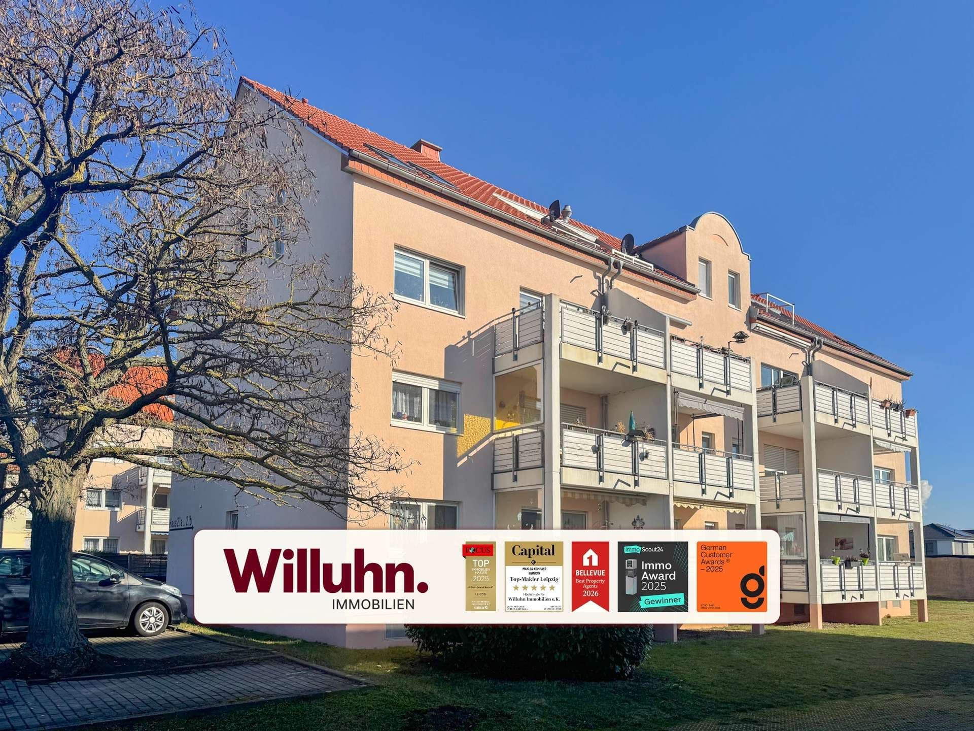 5% Rendite | gepflegte 2-Zimmer-Wohnung | Loggia | Tageslichtbad | Pkw-Stellplatz