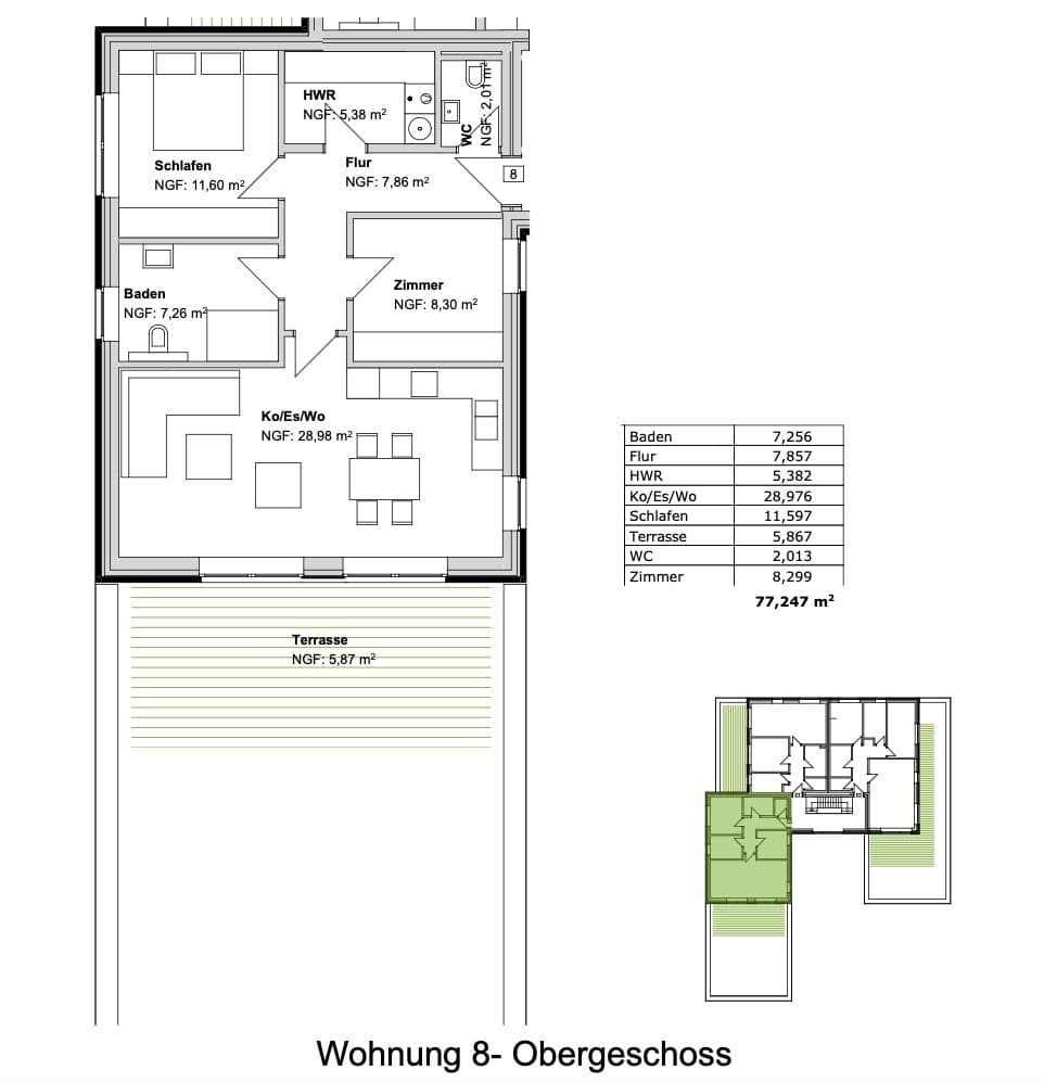 Vermietete Wohnung mit Dachterrasse und energieeffizienter Ausstattung (A+) in Hoogstede