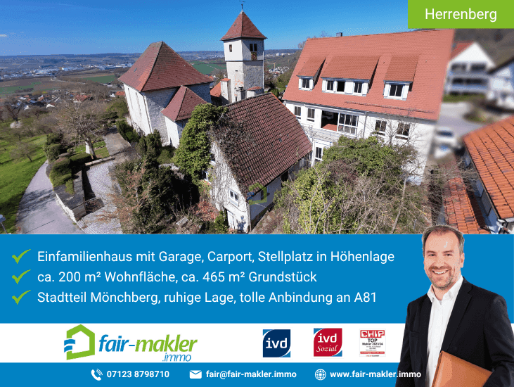 FAIR-MAKLER: Familiendomizil in herrlicher Aussichtslage