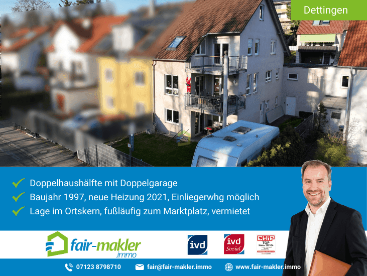 FAIR-MAKLER: gesucht - gefunden - Ihr Haus in Dettingen