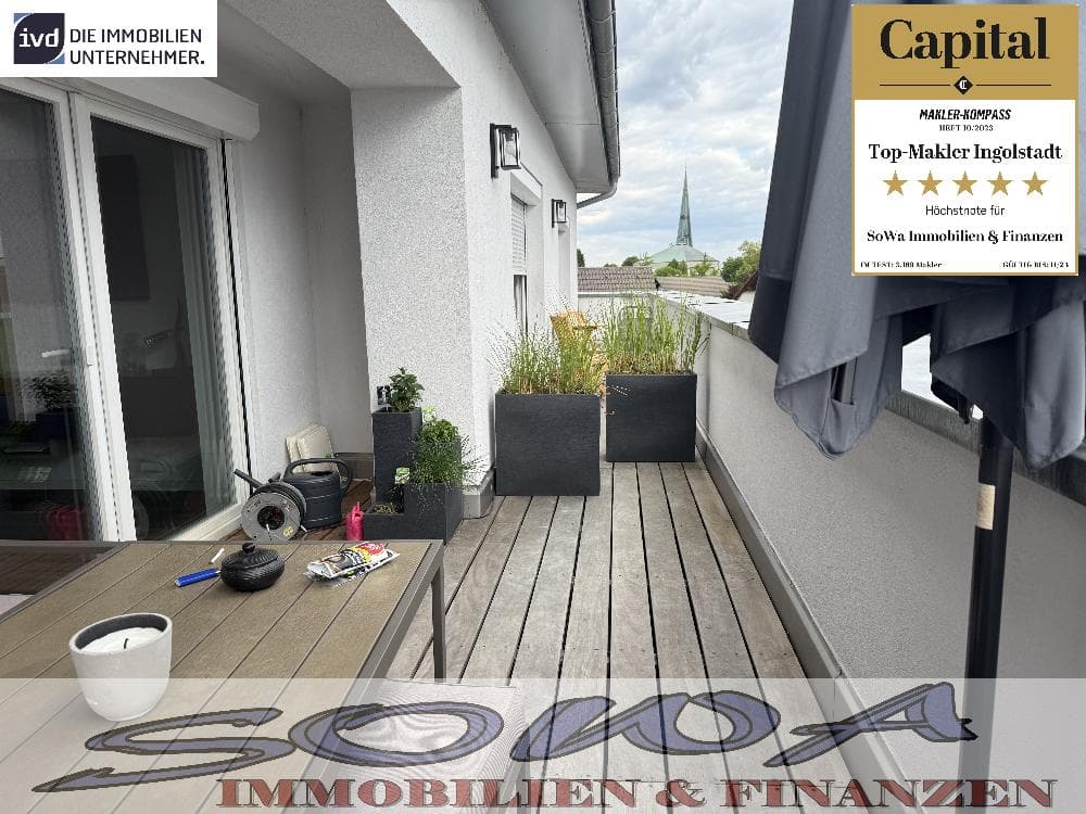 Exklusive 3,5 Zimmer Penthouse Wohnung mit Dachterrasse und TG-Stellplatz in Neuburg - Zentrumsnah! - Ein Objekt von Ihrem Immobilienpartner SOWA Immobilien und Finanzen