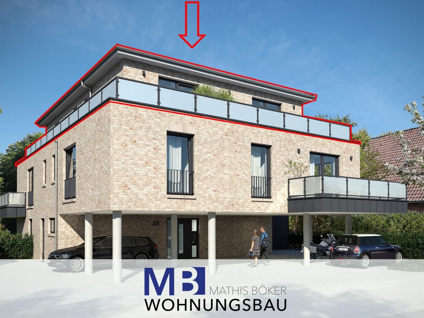 NEUBAU Wohnung mit Dachterrasse Meppen-Esterfeld 118m²