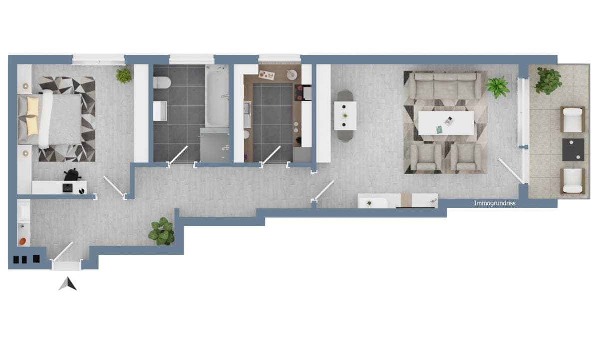 Wiedenbrück - 2-Zi. Eigentumswohnung 63m² in attraktiver Lage (WE 02) - Freigestellt