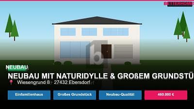 NEUBAU MIT NATURIDYLLE & GROßEM GRUNDSTÜCK
