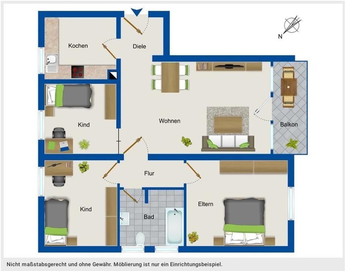 Renovierte 4-Zimmer-Wohnung in Roth - perfekt für die Familie --PROVISONSFREI--