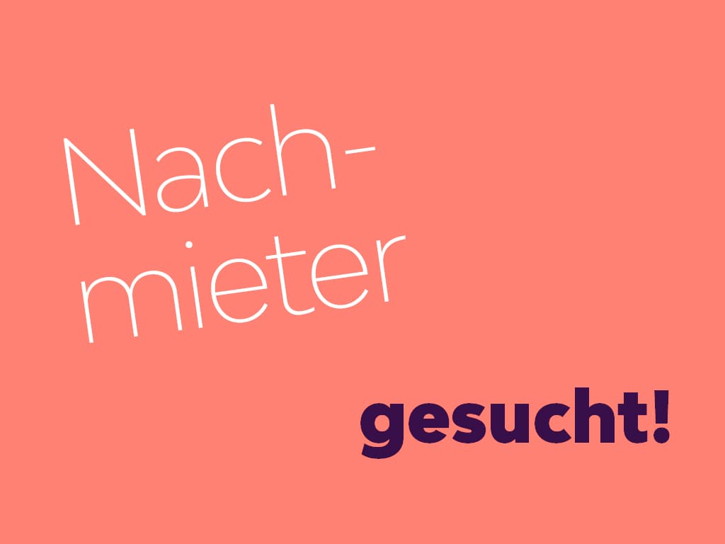 Ruhige Gegend und schöner Ausblick - Wohnung sucht Nachmieter!