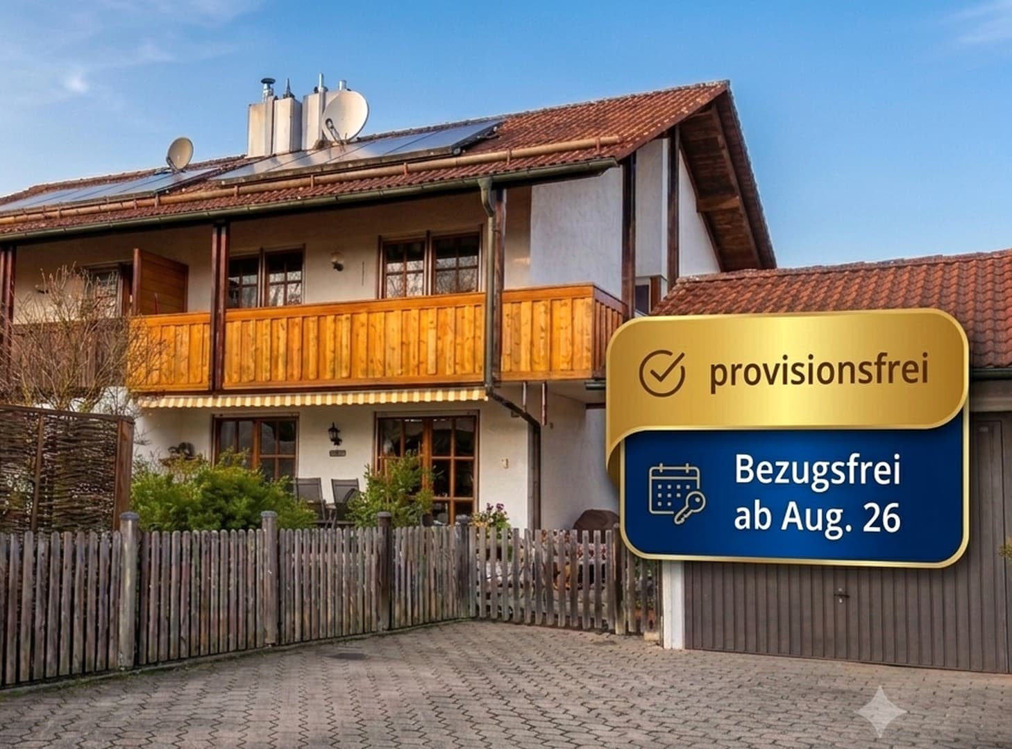 Helle Doppelhaushälfte mit großem Garten - frei ab Aug. 26 - ohne Provision