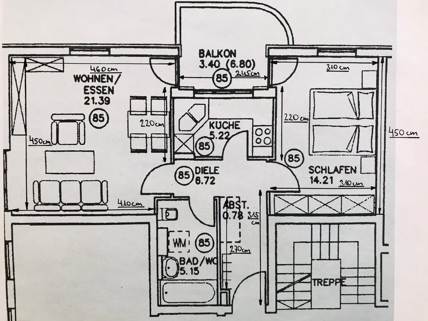 2-Zimmer-Wohnung mit Balkon & Garage in Hollerstaude zu verkaufen