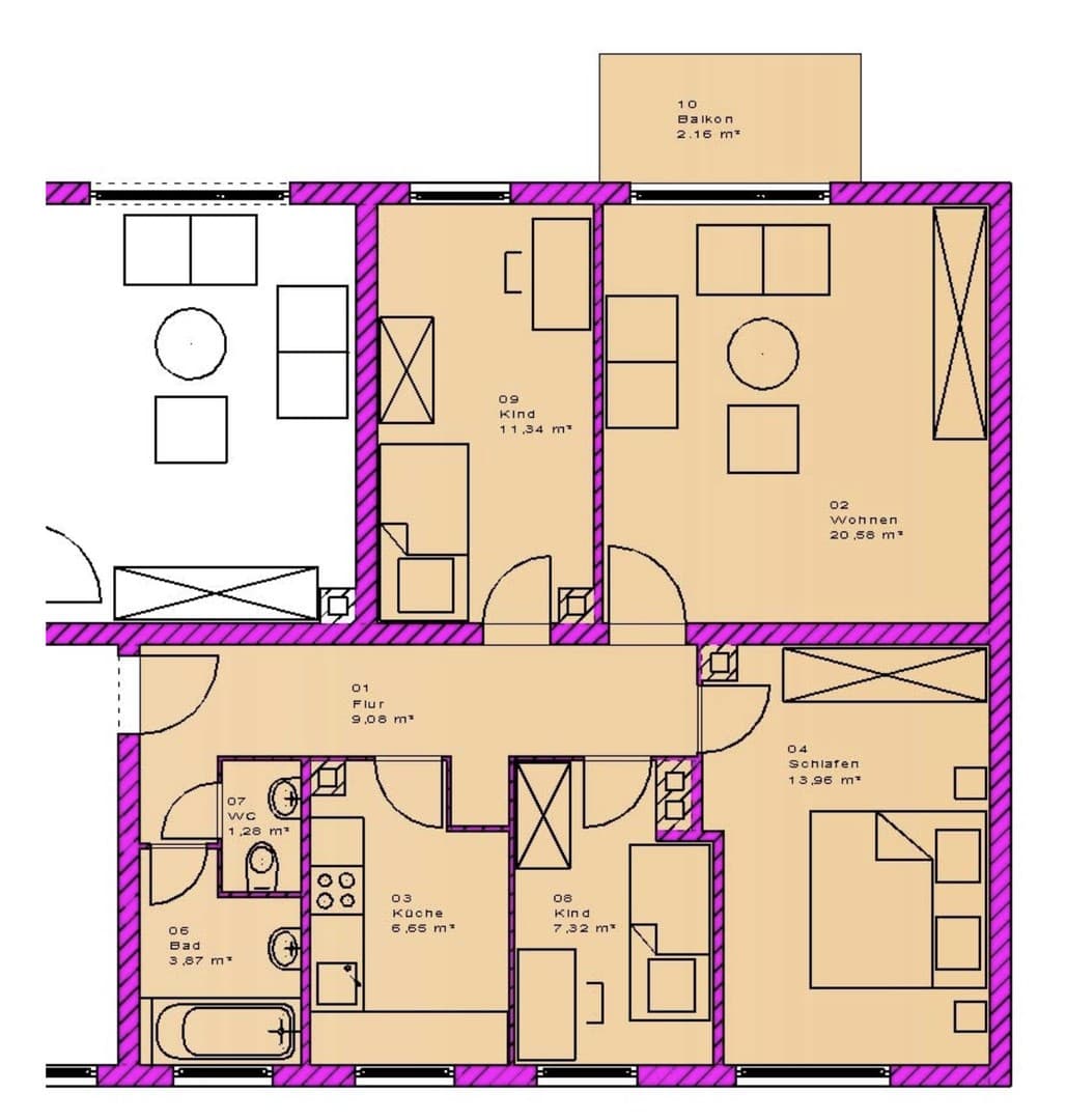 vermietete Kapitalanlagewohnung - Bad Homburg - 3,5 ZKBB