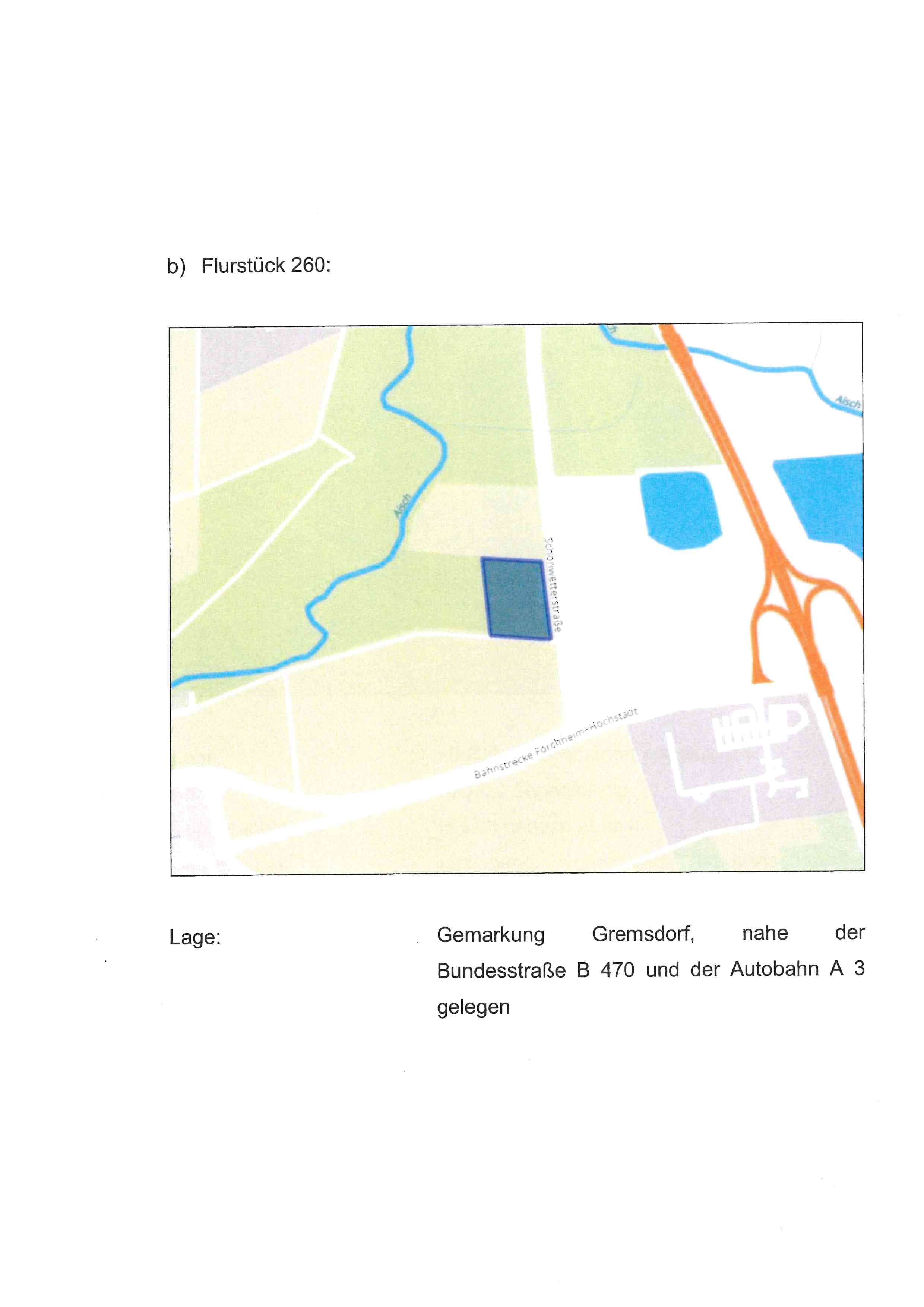 Gremsdorf, Landwirtschaftsfläche mit Feldwiesen, Flur Nr. 260