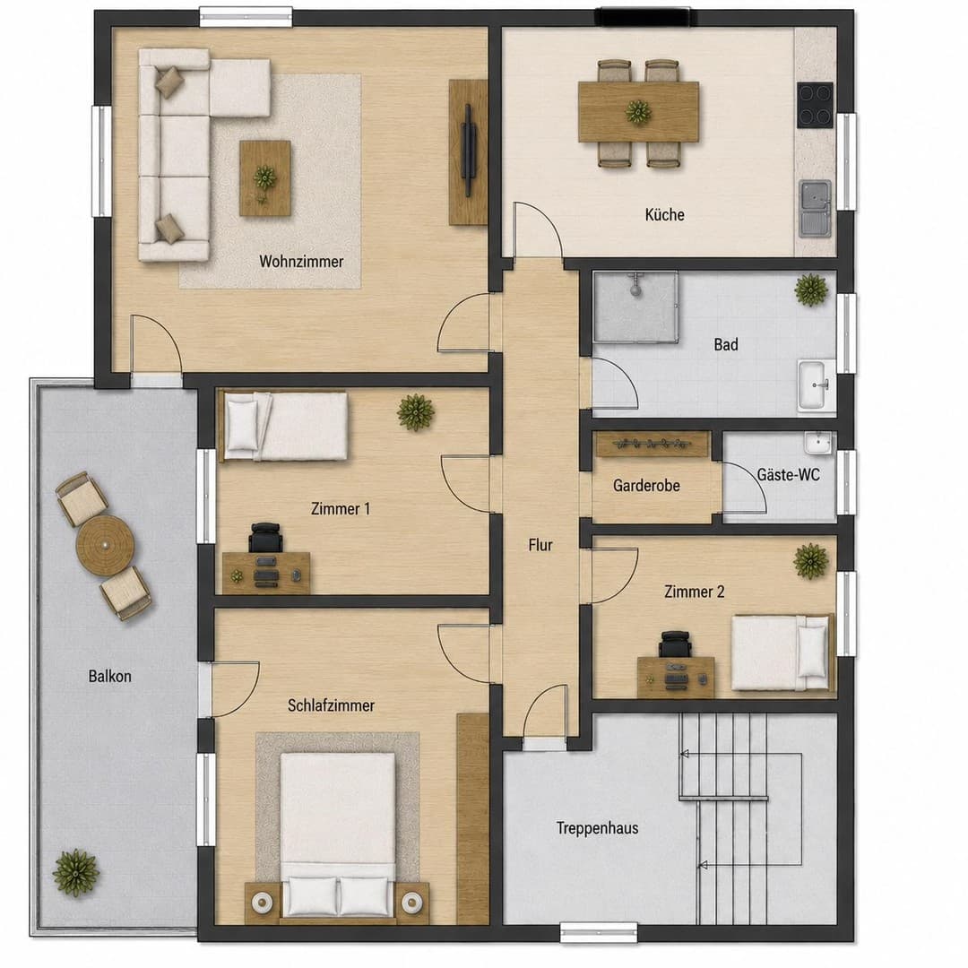 Erstbezug nach Kernsanierung - großzügige 4-Zimmer-Wohnung in Baiersdorf-Wellerstadt zu vermieten