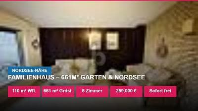 FAMILIENHAUS 661M² GARTEN & NORDSEE