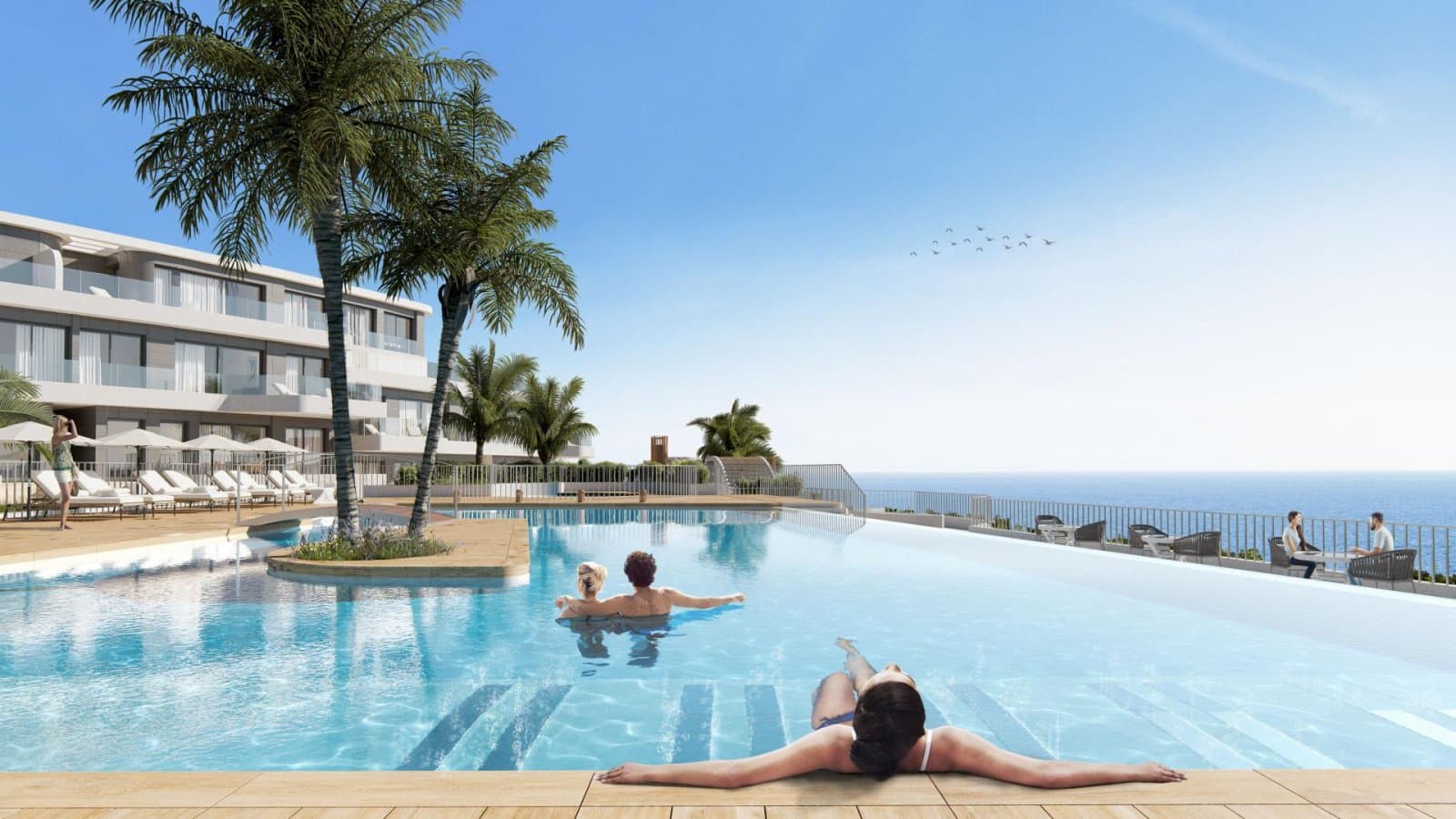 Apartment with terrace provided with 1 Bedrooms and 1 Bathrooms, communal swimming pool and underground parking space. - built-in wardrobes You have