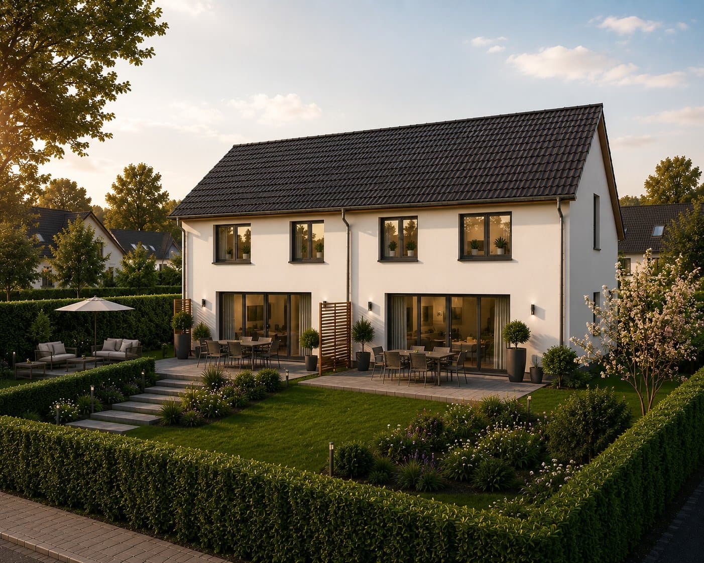Zukunftssicher bauen und wohnen: Schlüsselfertiges KfW-40-Haus mit Photovoltaikanlage