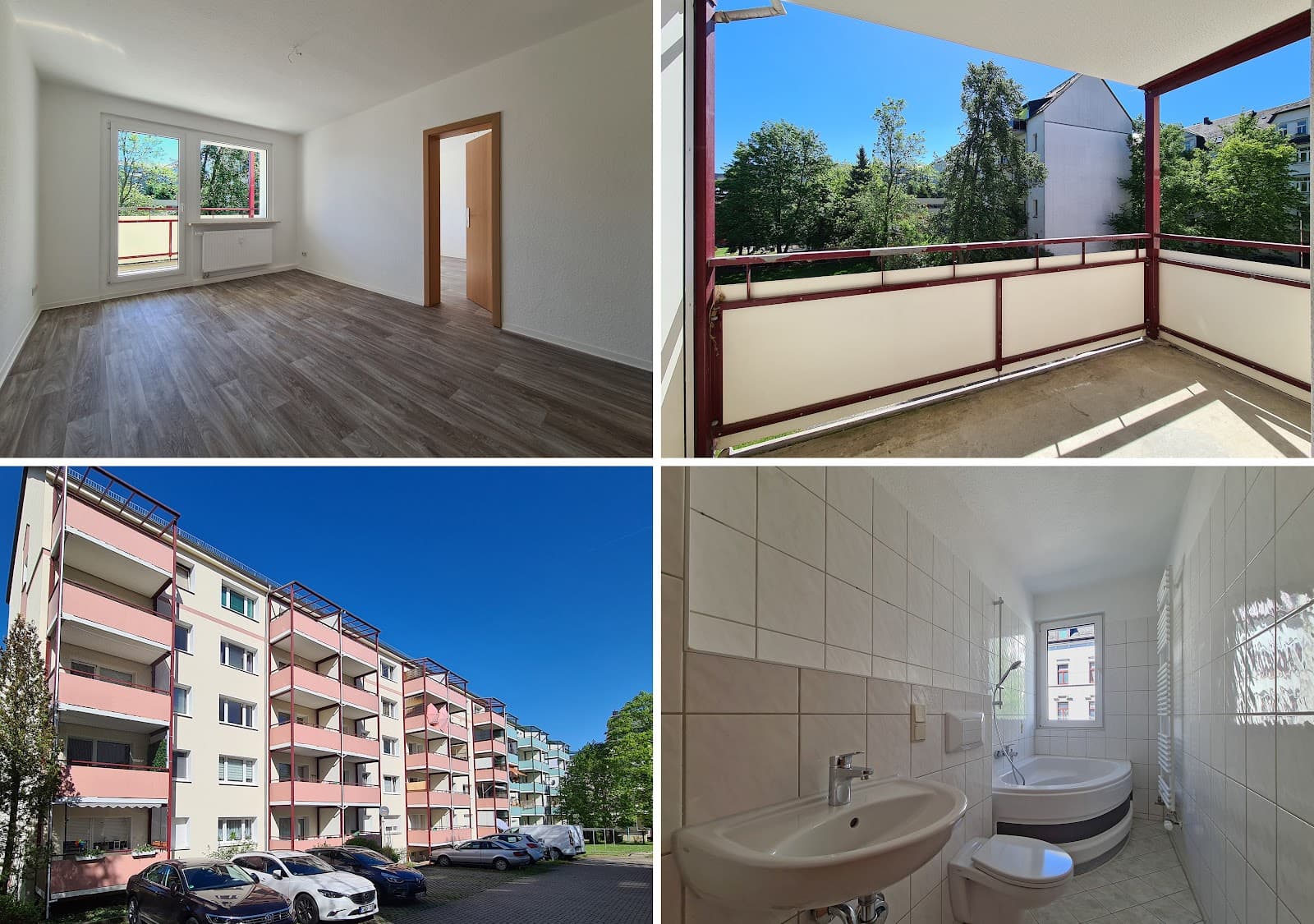 Renovierte 2 Zimmerwohnung mit großem Balkon & Eckbadewanne
