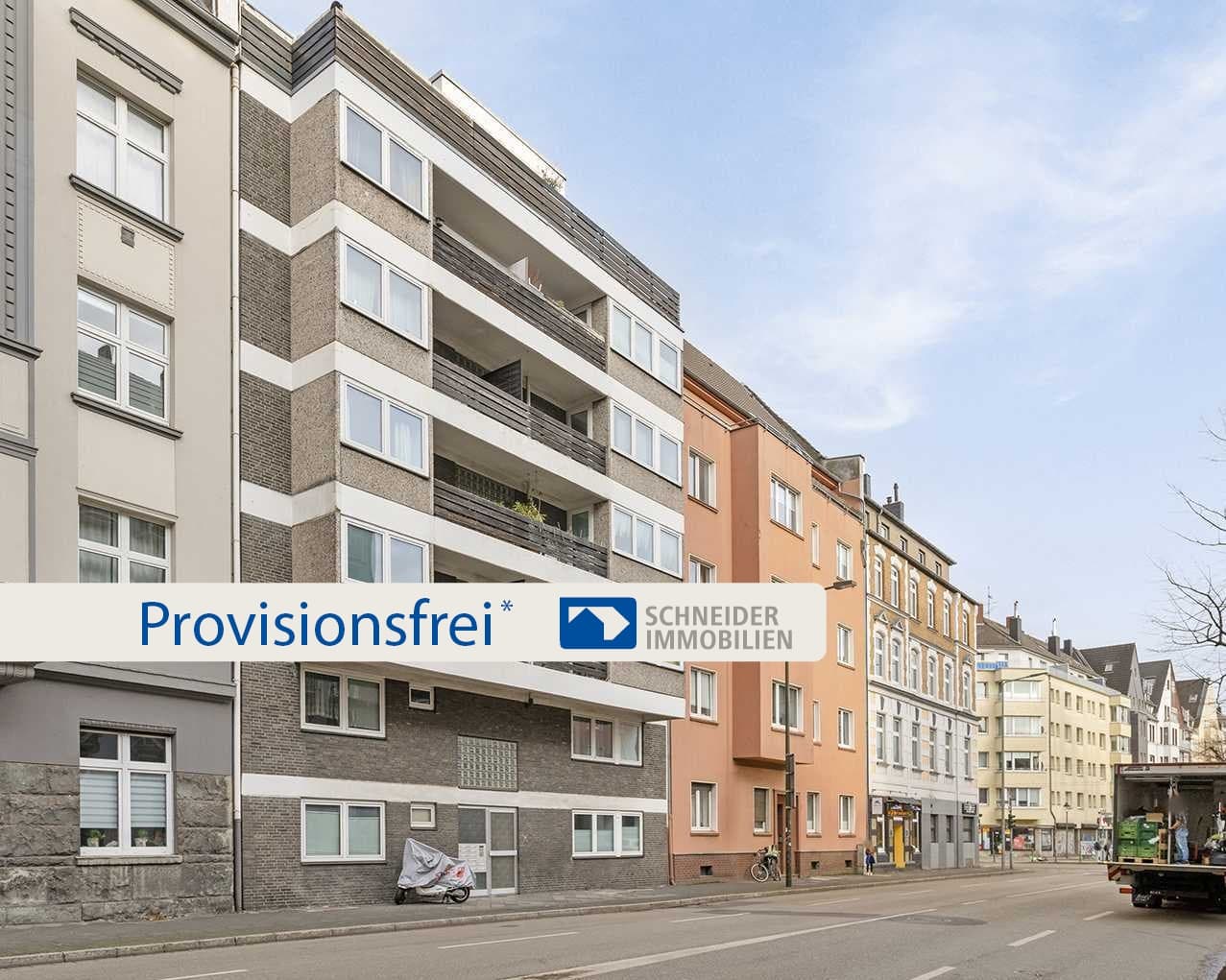 Gemütliche 2-Zimmer-Wohnung mit Aufzug und zwei Loggien in Düsseldorf-Pempelfort