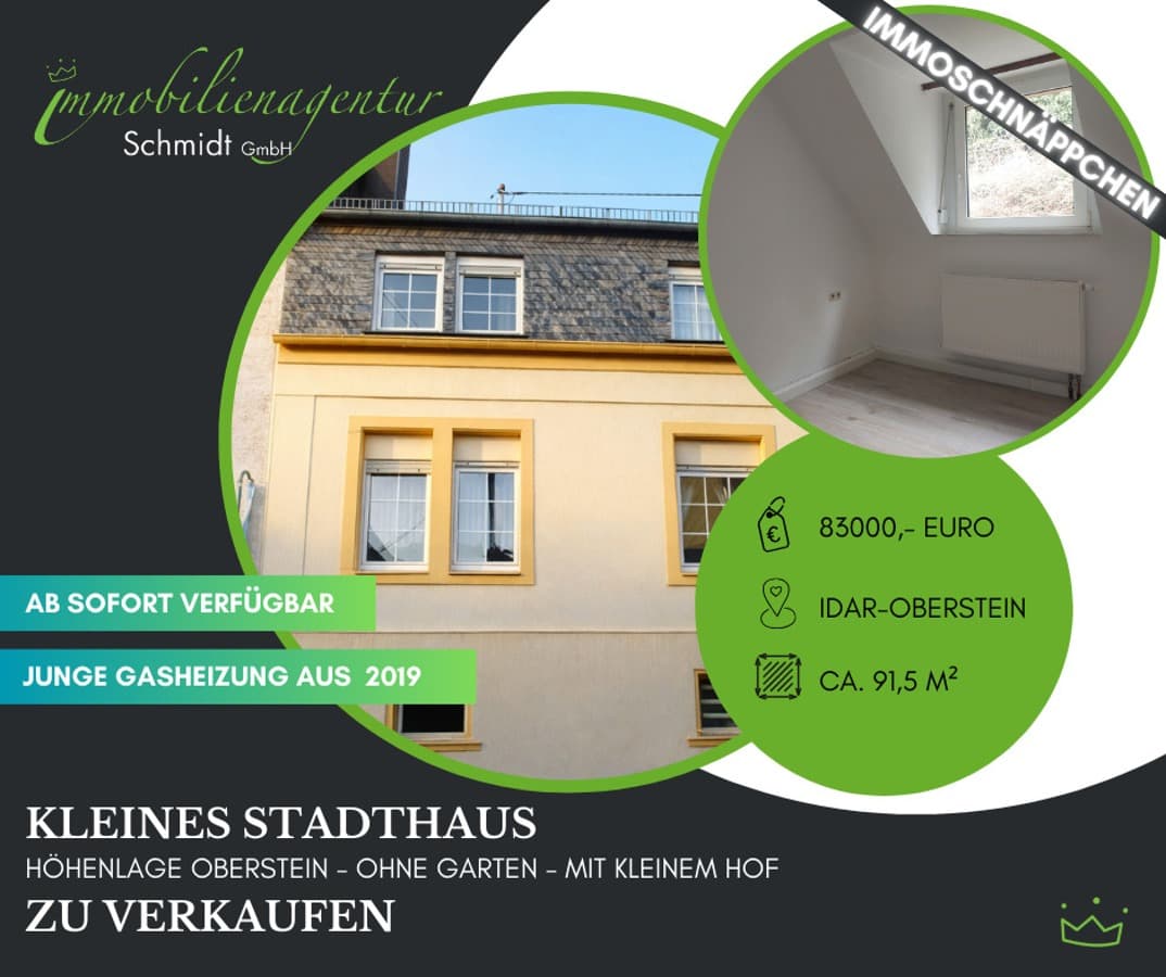 ***Kompaktes Stadthaus in Idar-Oberstein, mittlere Höhenlage, zu verkaufen!***