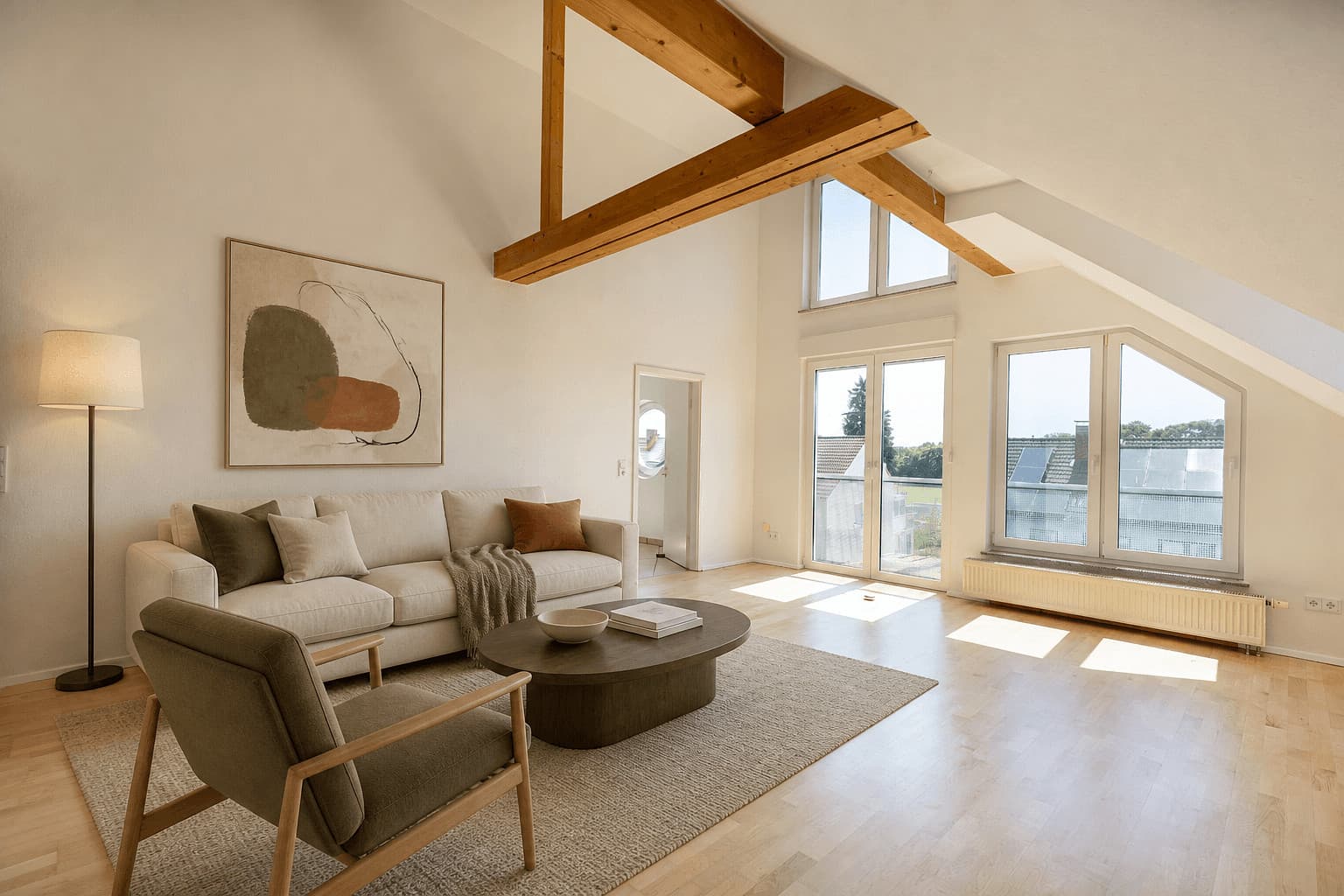 Hohe Decken, kleine WEG, neue Heizung - schöne Dachgeschosswohnung in Seckbach