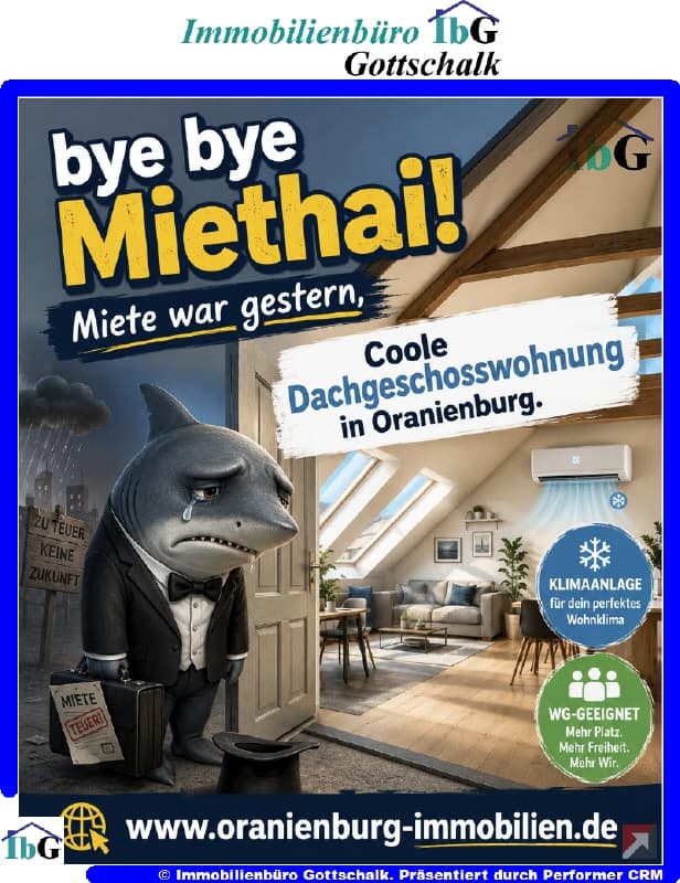 # Dachgeschoßwohnung in Oranienburg zur Eigennutzung oder Neuvermietung 3 Zimmer #