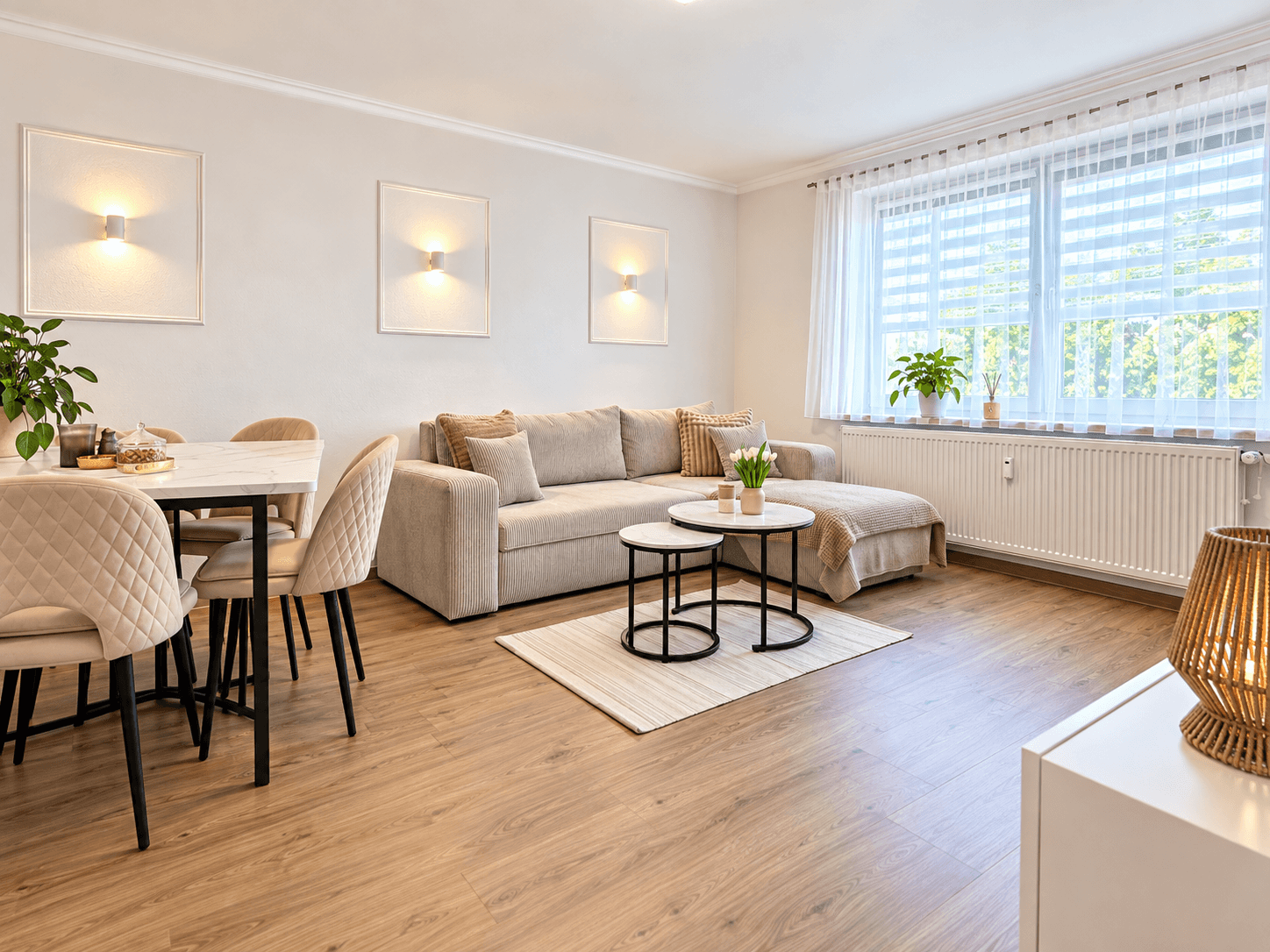 Moderne 3-Zimmer-Wohnung mit Balkon und Blick ins Grüne