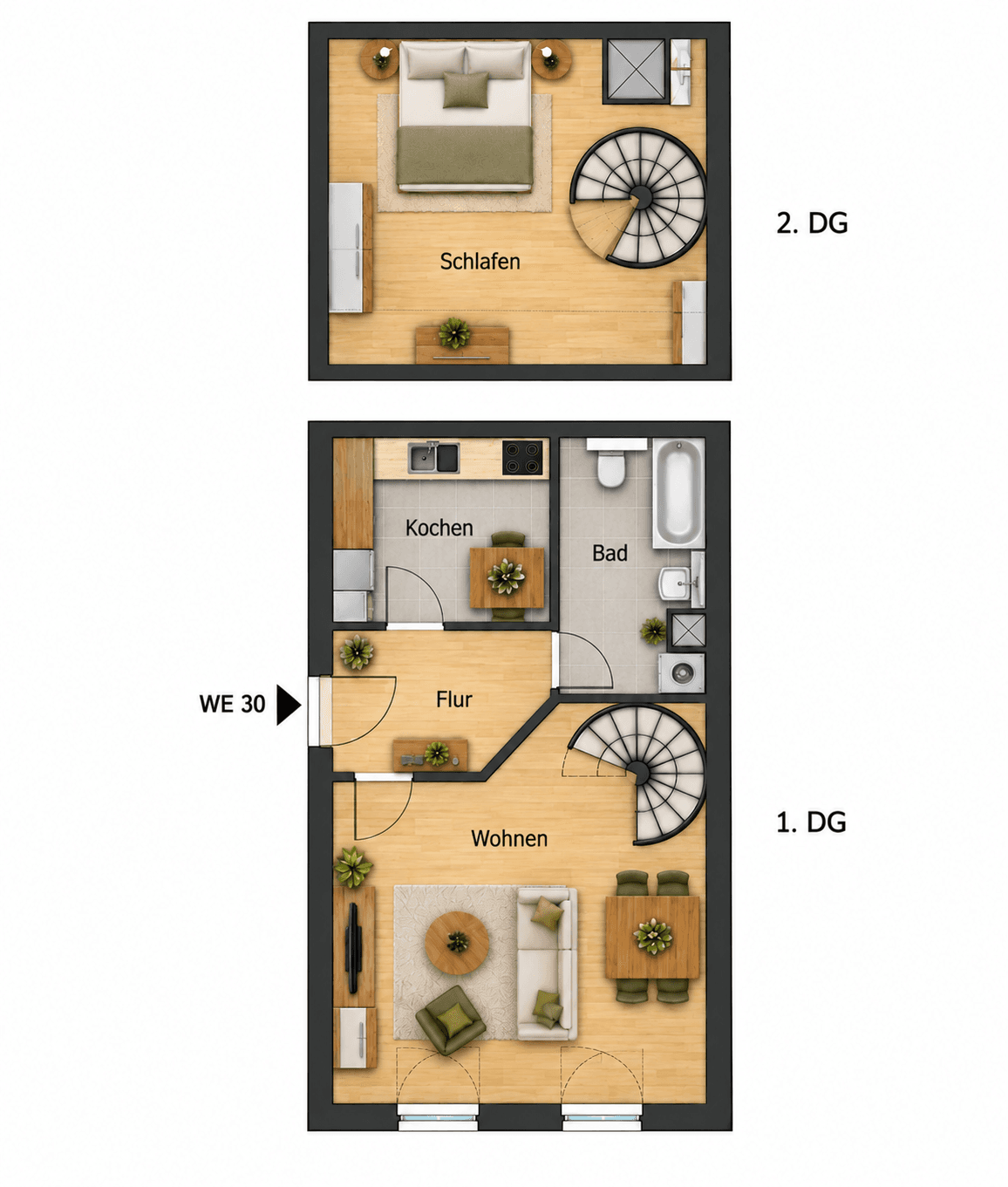Charmante Maisonettewohnung mit Aufzug in Calbe – ca. 62,50 m²